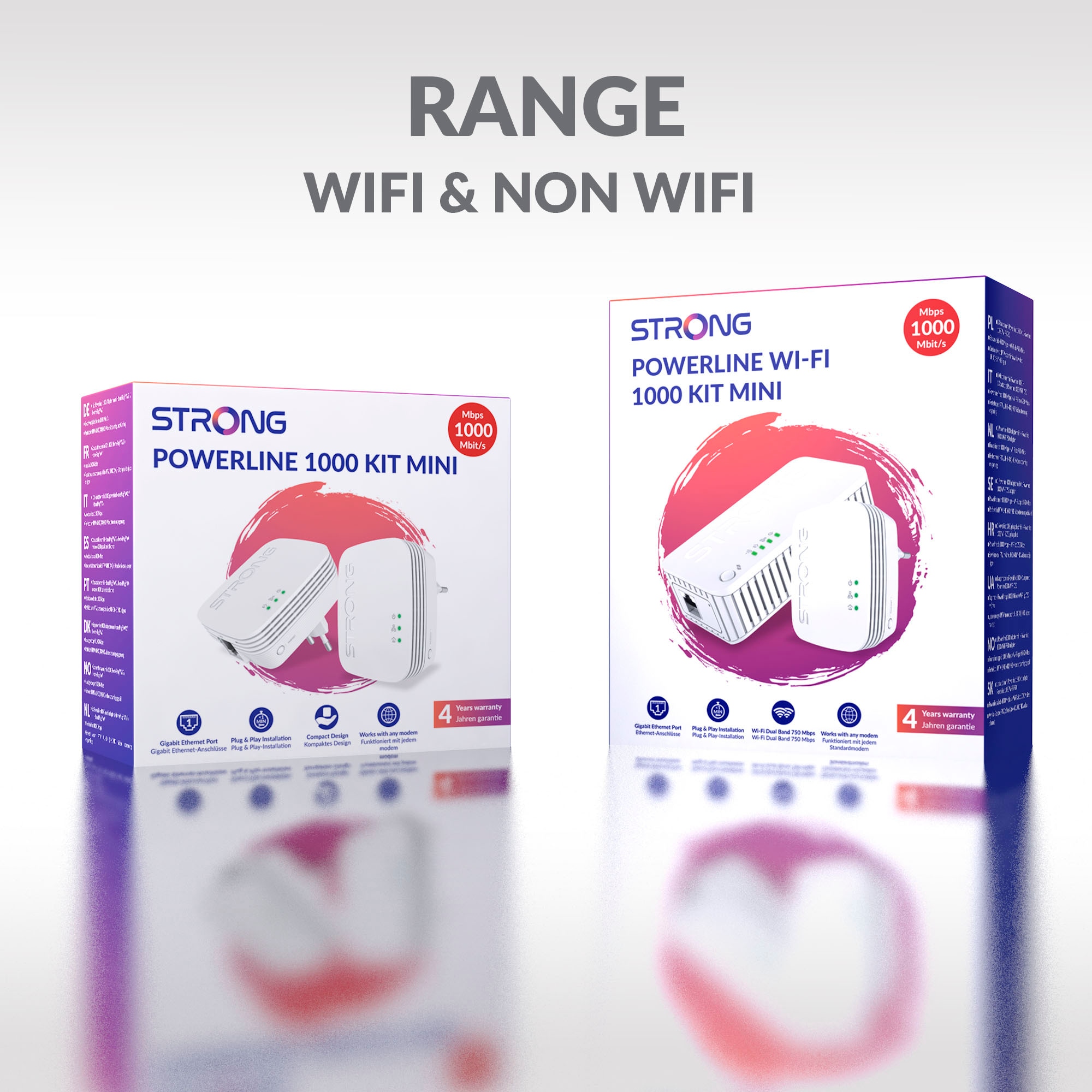 Strong Reichweitenverstärker »Powerline MINI 1000 Mbit/s Set (3 Einheiten)«, (3 St.)