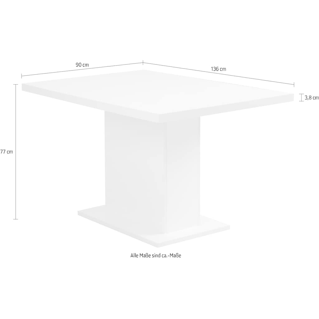 Home affaire Säulen-Esstisch »Cross«, (Breite 136 cm)