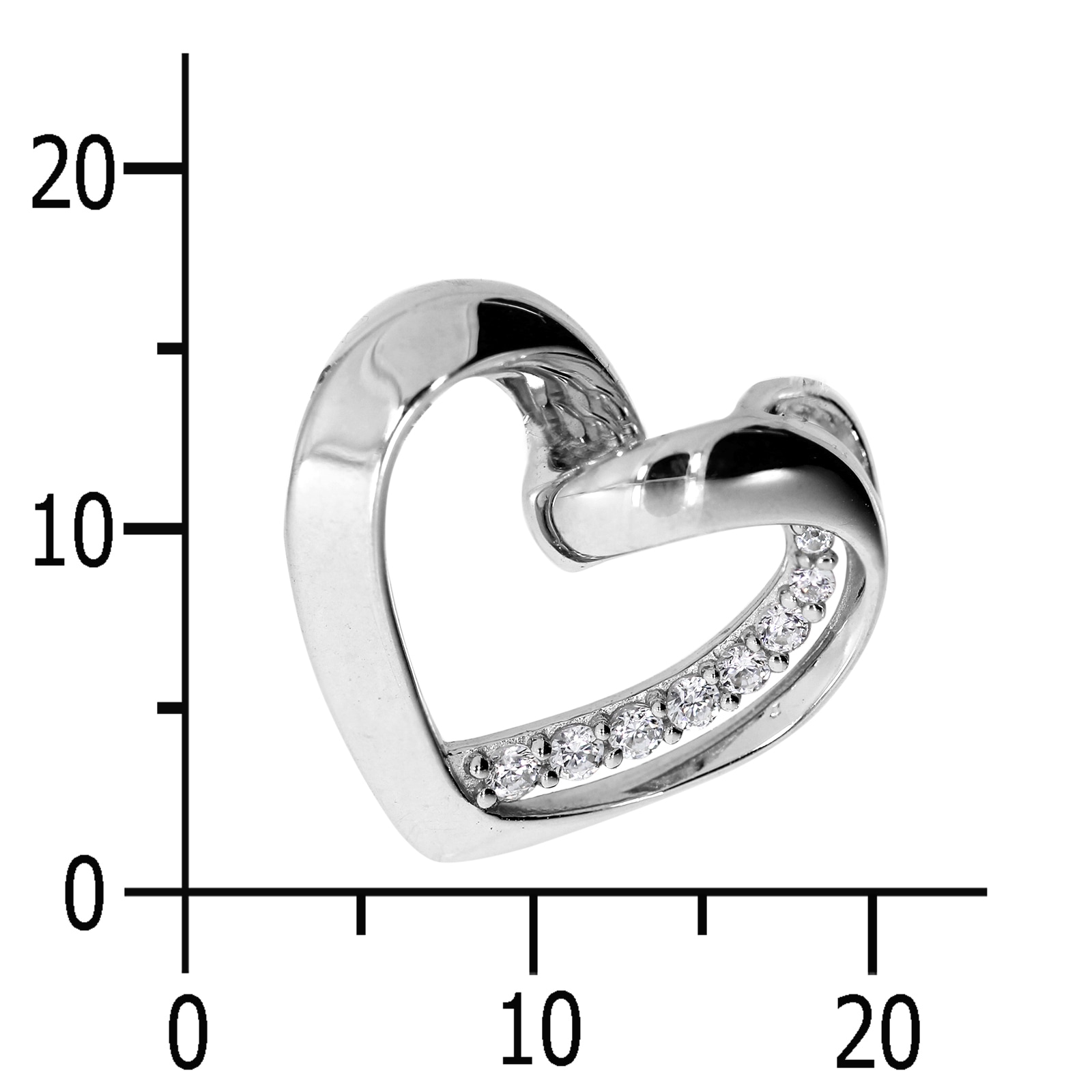 OSTSEE-SCHMUCK Kettenanhänger »- Herz - Silber 925/000 - Zirkonia«