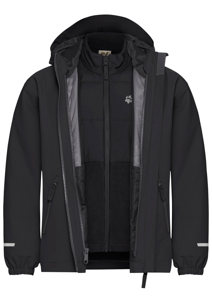 Jack Wolfskin 3-in-1-Funktionsjacke »HYBRID 3IN1 JACKET K«, mit Kapuze
