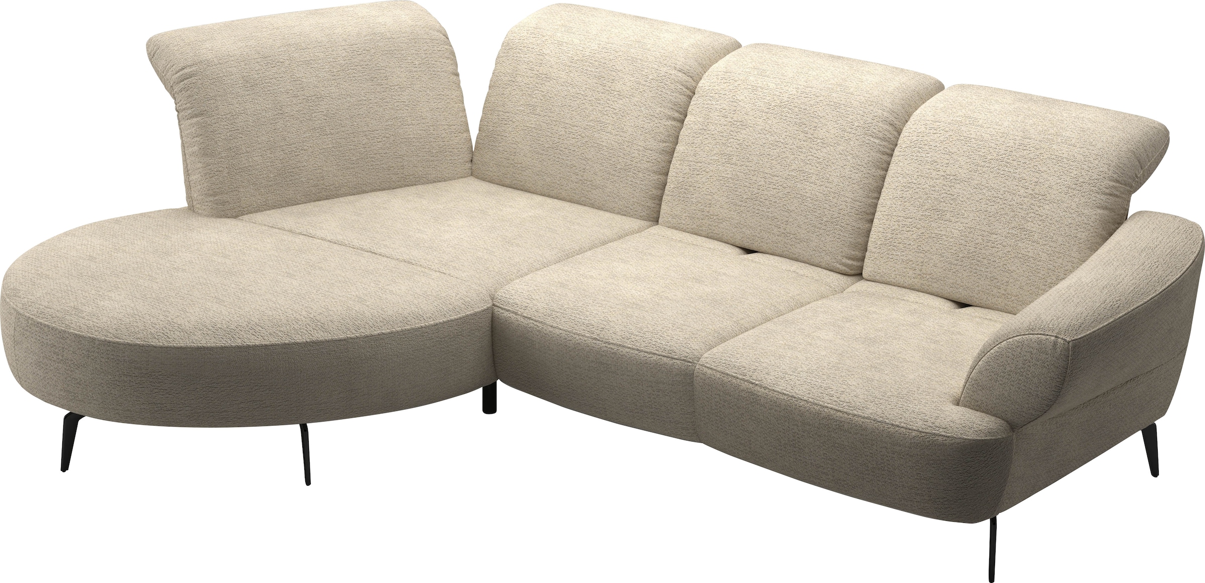 sit&more Ecksofa »Dance, L-Form, inkl. Sitztiefenverstellung«, inkl. Click&Seat, optional mit Kopfteilverstellung