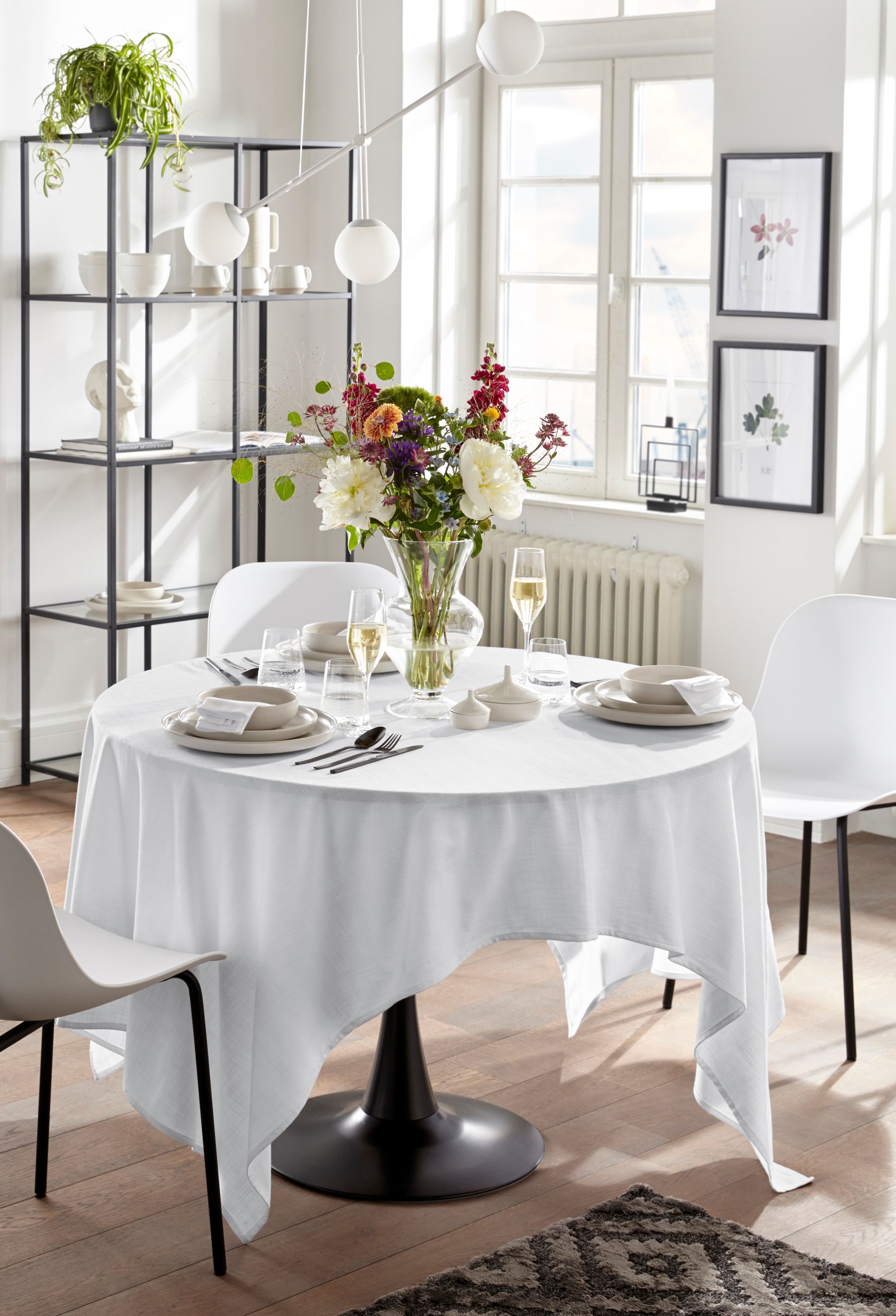 Home affaire Kombiservice »Geschirr-Set«, (Set, 12 tlg., Kaffeeservice und Tafelservice im Set, für 4 Personen), Service, mit seidenmatter Spezialglasur, 12 Teile, für 4 Personen