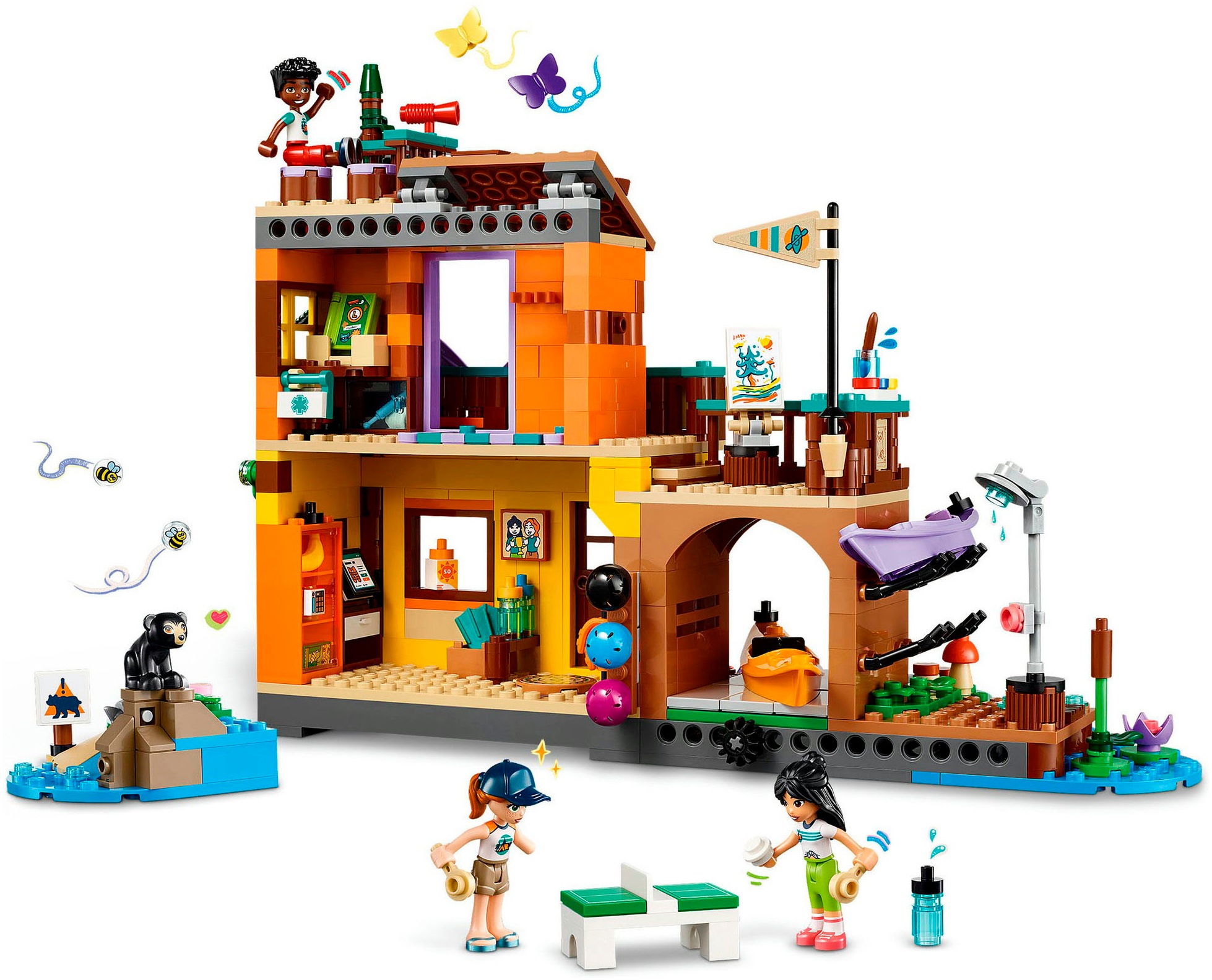 LEGO® Konstruktionsspielsteine »Abenteuercamp mit Kayak (42626), LEGO Friends«, (628 St.), Made in Europe