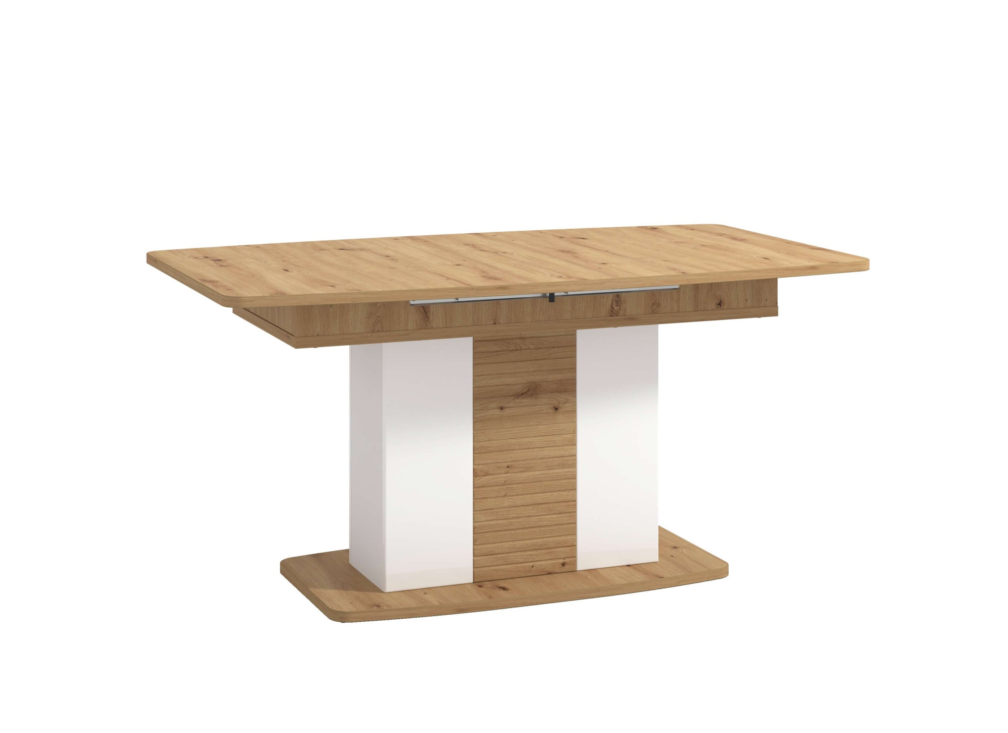 INOSIGN Esstisch »Bretagna 160 cm, modernes Design, Verlängerbar durch Einlegeplatte«, max. Breite 200 cm, Farbkombination aus Artisan-Eiche und Weiß