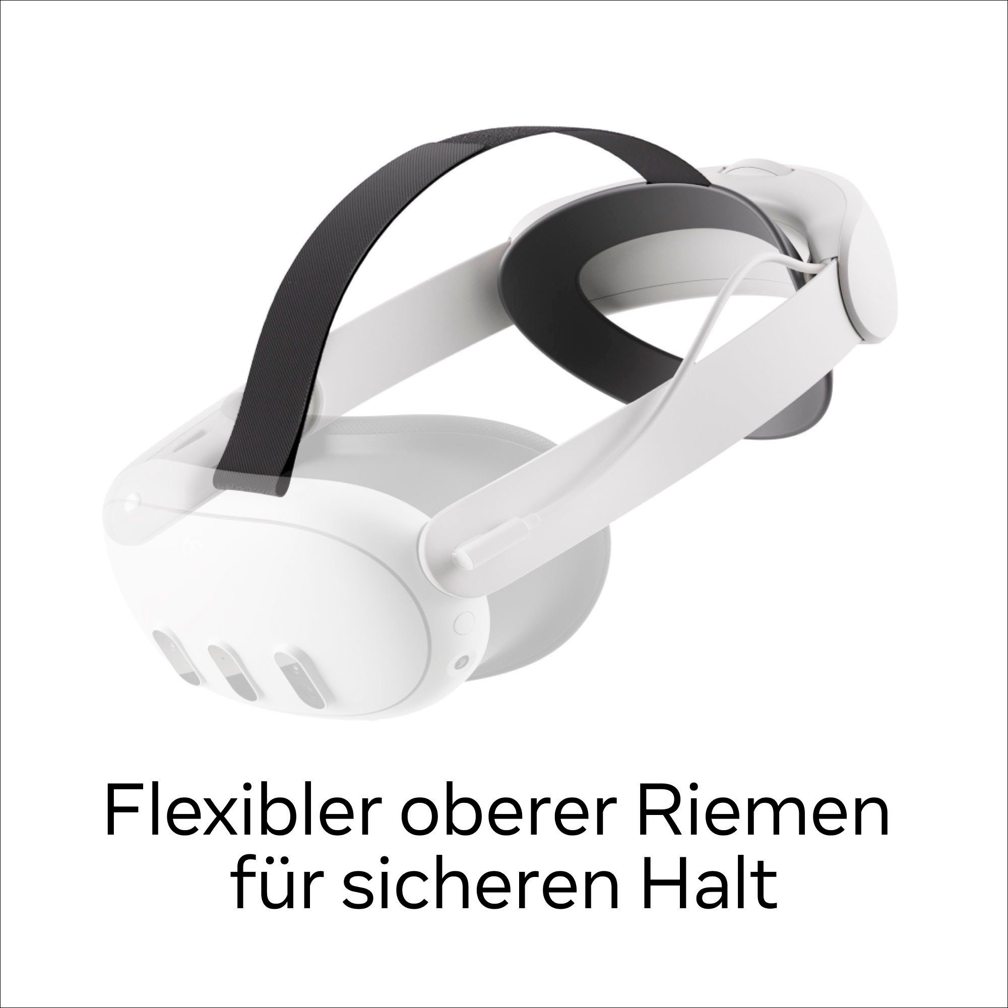 Meta Virtual-Reality-Brille »Quest 3 128 GB + Elite-Riemen mit Akku (Elite Strap with Battery)«