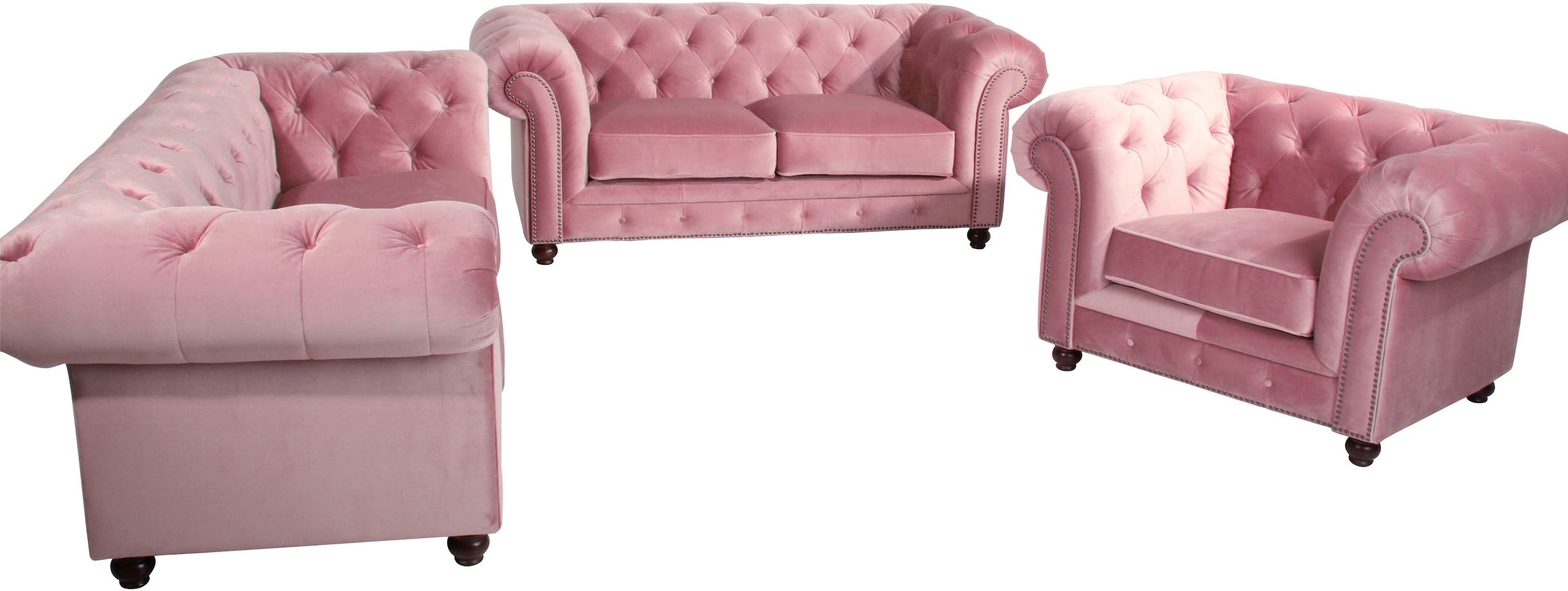 Max Winzer® Chesterfield-Sofa »Old England modern, elegant und Retro, mit edler Knopfheftung«, im Retrolook, Breite 192 cm
