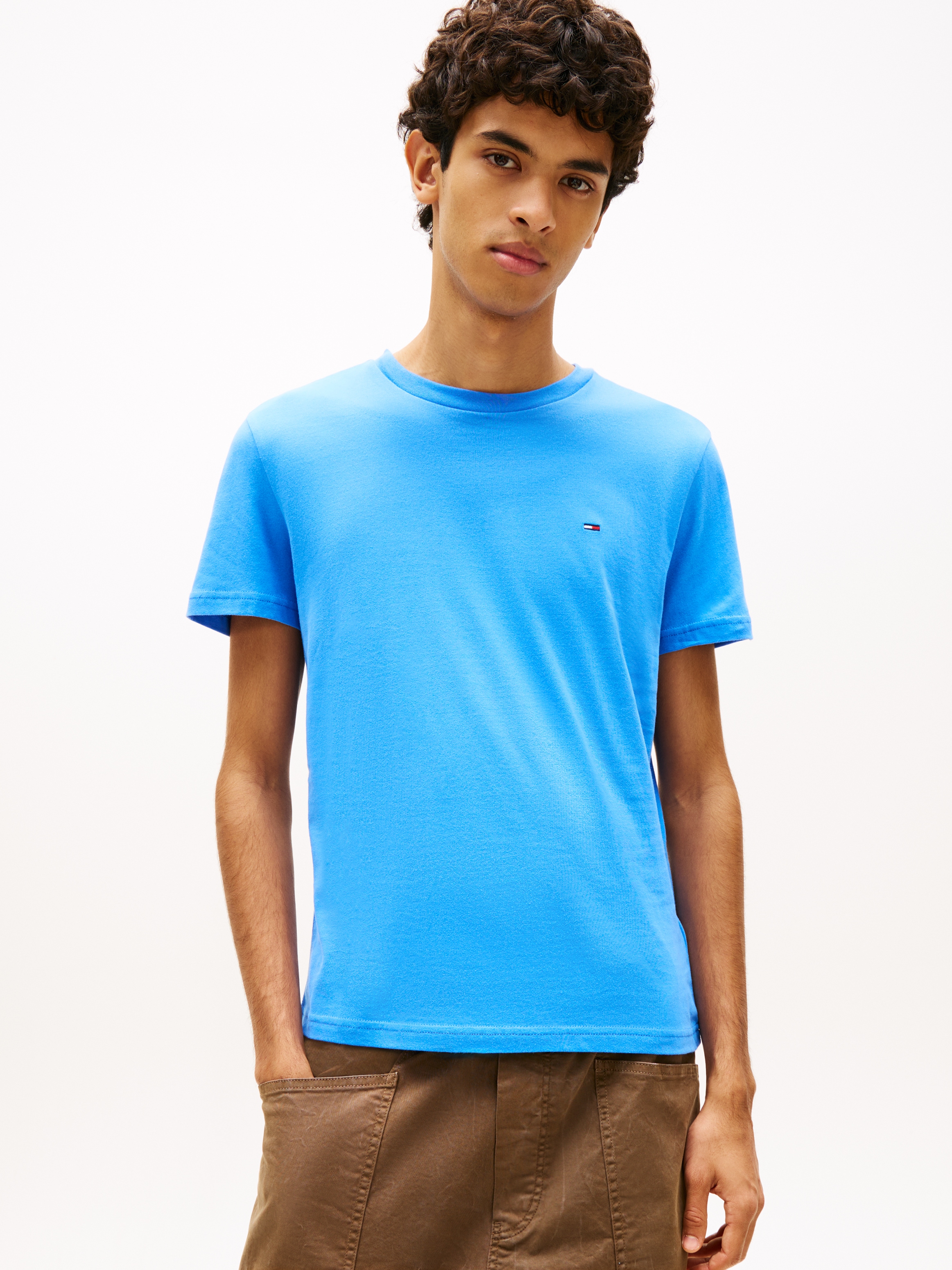 Tommy Jeans Rundhalsshirt »TJM XSLIM 2PACK JERSEY TEE EXT« Packung, 2er-Pack,  Logostickerei, 2Pack