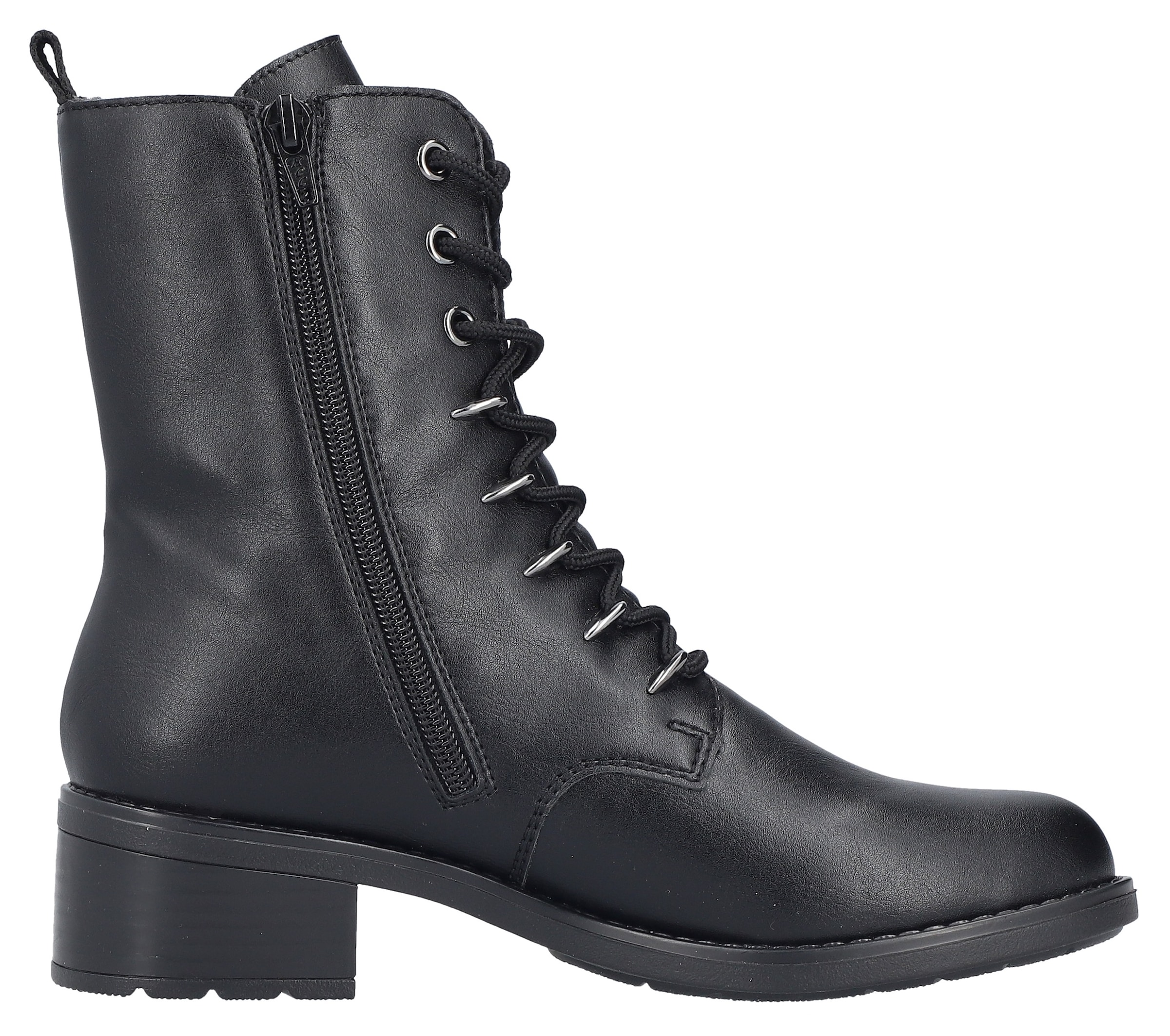 Rieker Schnürstiefelette  Schnürboots, Blockabsatz, mit Innenreißverschluss