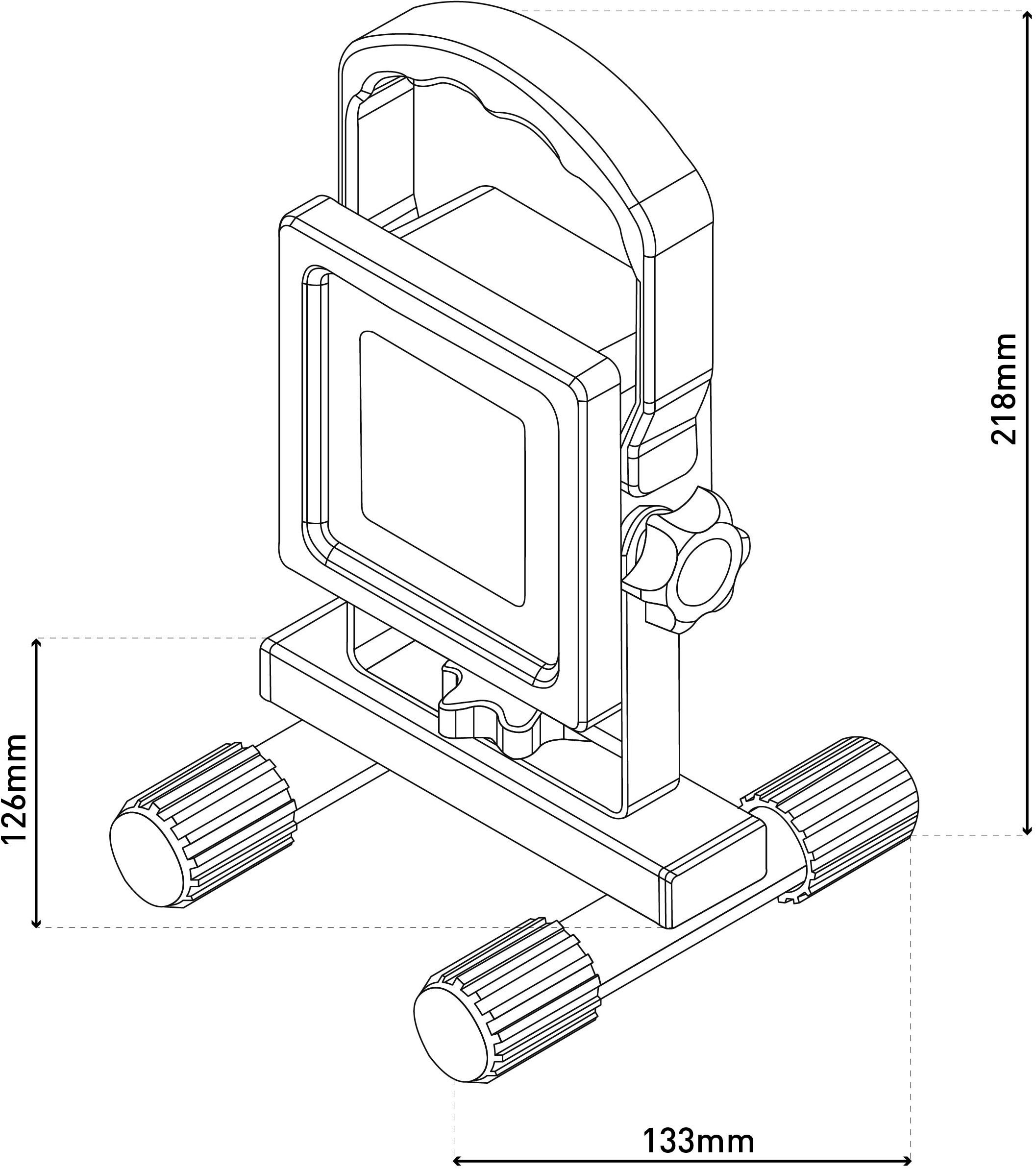 näve Baustrahler »"PABLO"«, Leuchtmittel LED-Modul | LED fest integriert, Temperaturbereich: -20°C...40°C