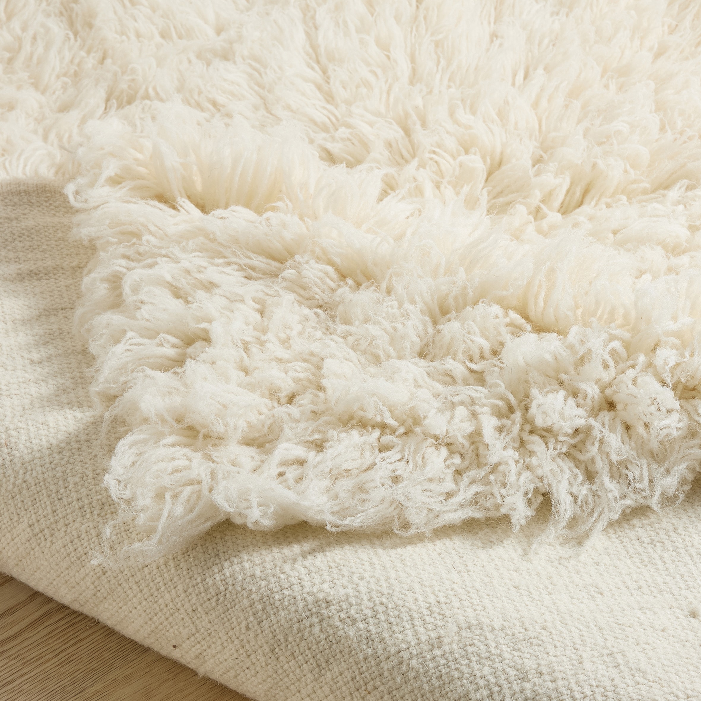 THEKO Wollteppich »Alba Uni« rund 70 mm Höhe original griechischer Flokati, Hochflor, reine Wolle, Unifarben