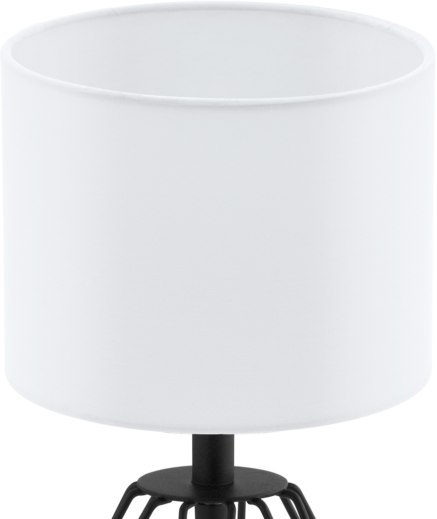 EGLO Tischleuchte »CARLTON 2«, 1 flammig, Leuchtmittel E14 | Leuchtmittel wechselbar-ohne Leuchtmittel, Vintage Tischleuchte, Nachttischlampe, Schwarz, weiß, Fassung: E14