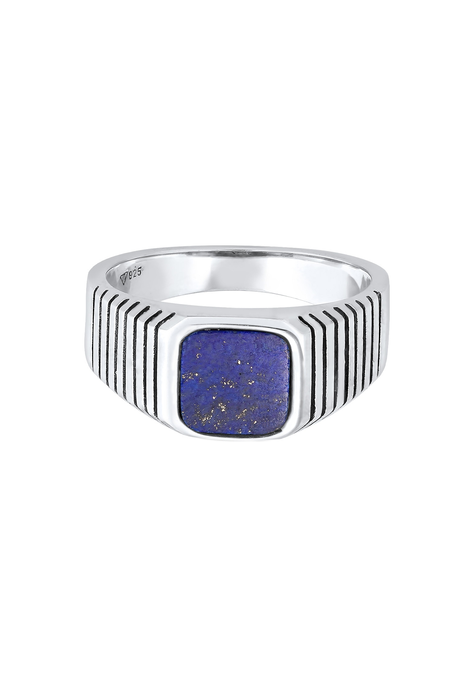Kuzzoi Siegelring »Ring Herren Siegelring Sodalith Quadrat 925 Silber«