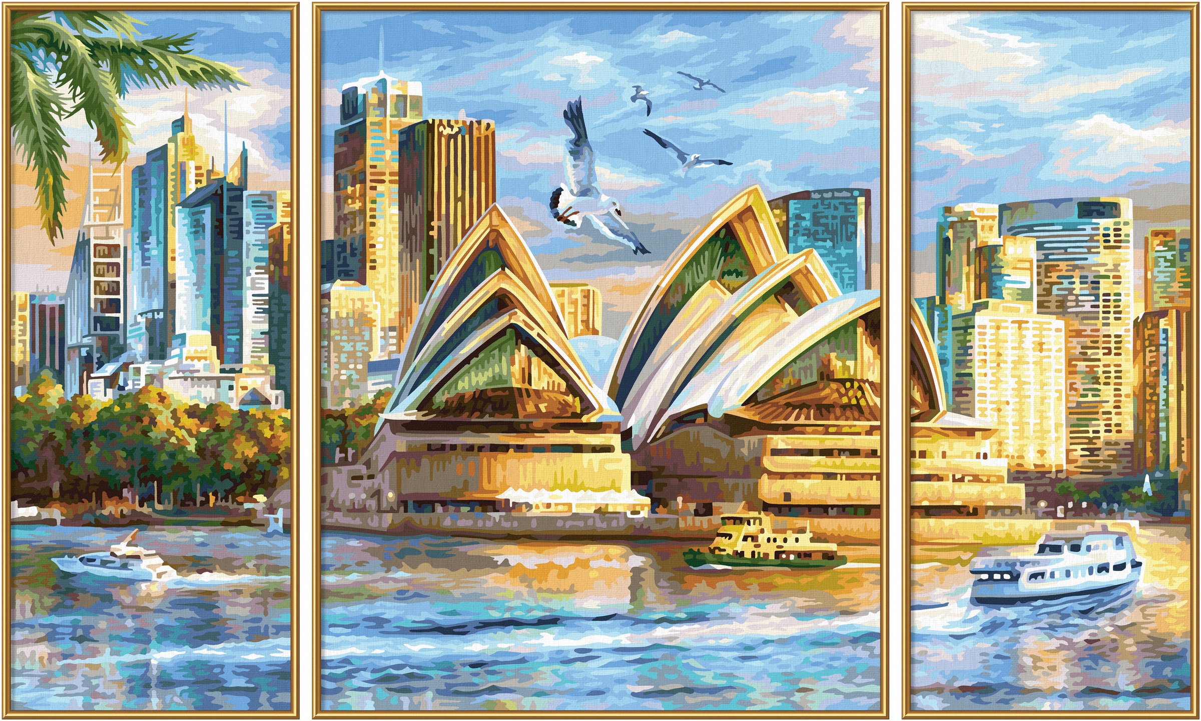 Schipper Malen nach Zahlen »Meisterklasse Triptychon - Sydney«, Made in Germany