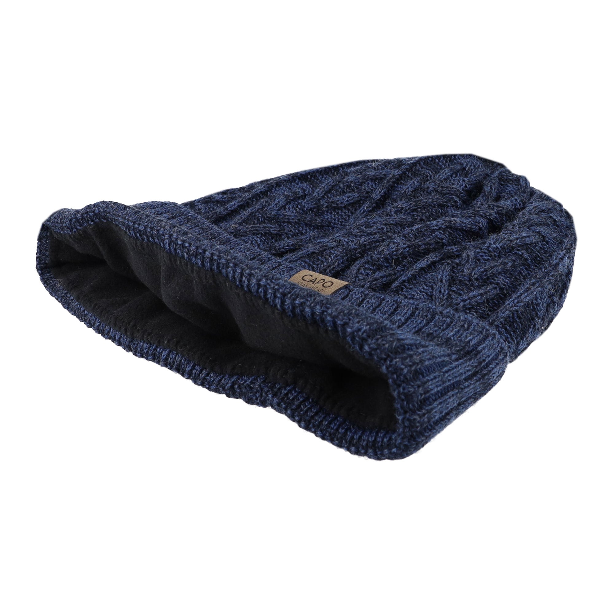 CAPO Strickmütze Rippenstrick, natürliche Thermoregulierung