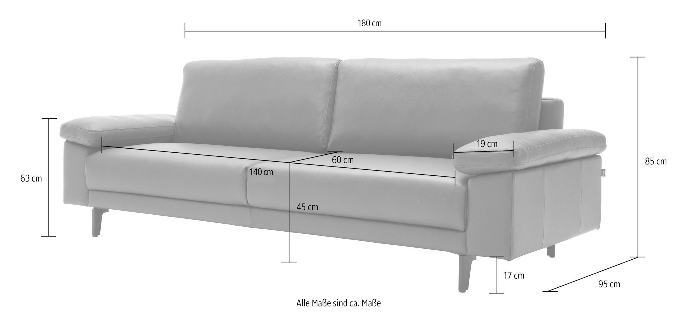 Creation BY ROLF BENZ 2-Sitzer »CR.450 elegantes Designsofa mit hohem Sitzkomfort«