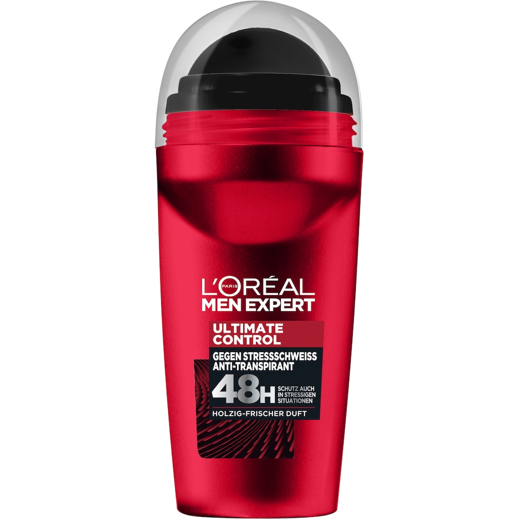 L'ORÉAL PARIS MEN EXPERT Deo-Roller »Deo Roll-on Ultimate Control«, (Packung, 6 tlg.)