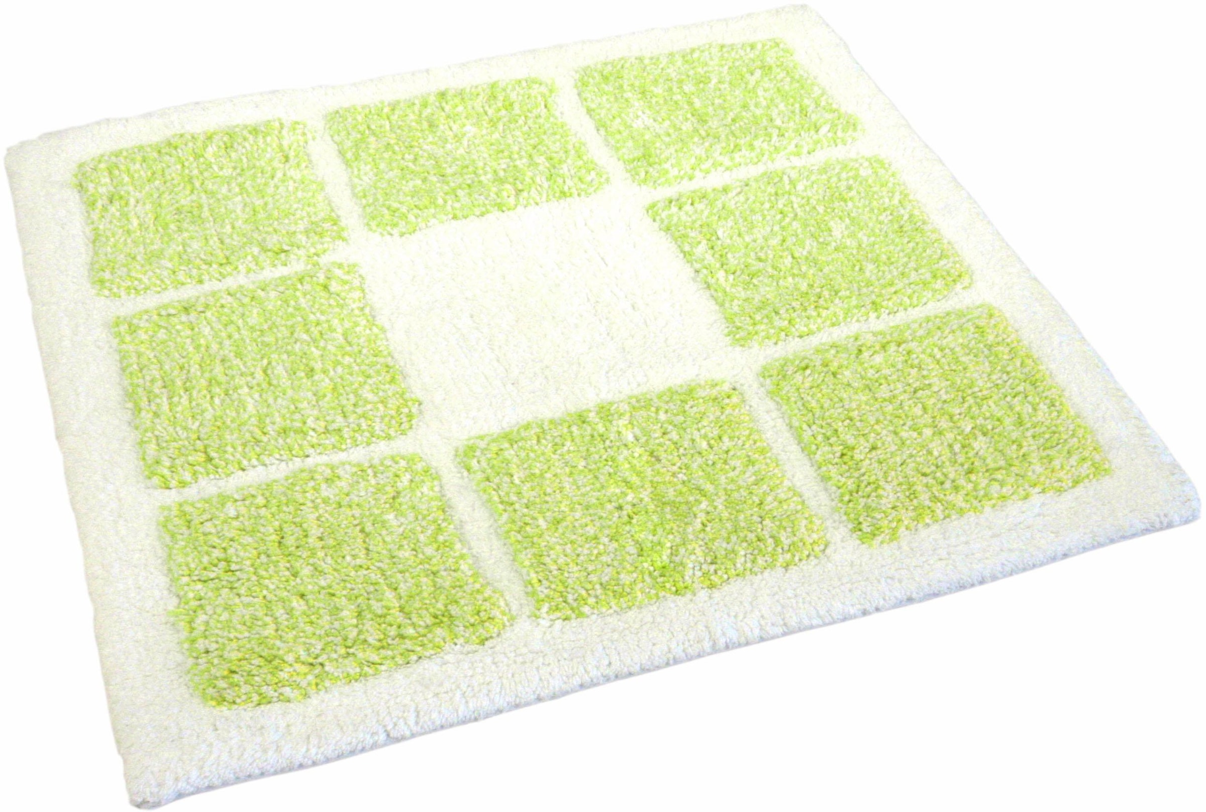 MESANA Badematte »Karo Melange« Höhe 15 mm rutschhemmend beschichtet fußbodenheizungsgeeignet modernes Design, mit Bordüre, rechteckig & quadratisch erhältlich