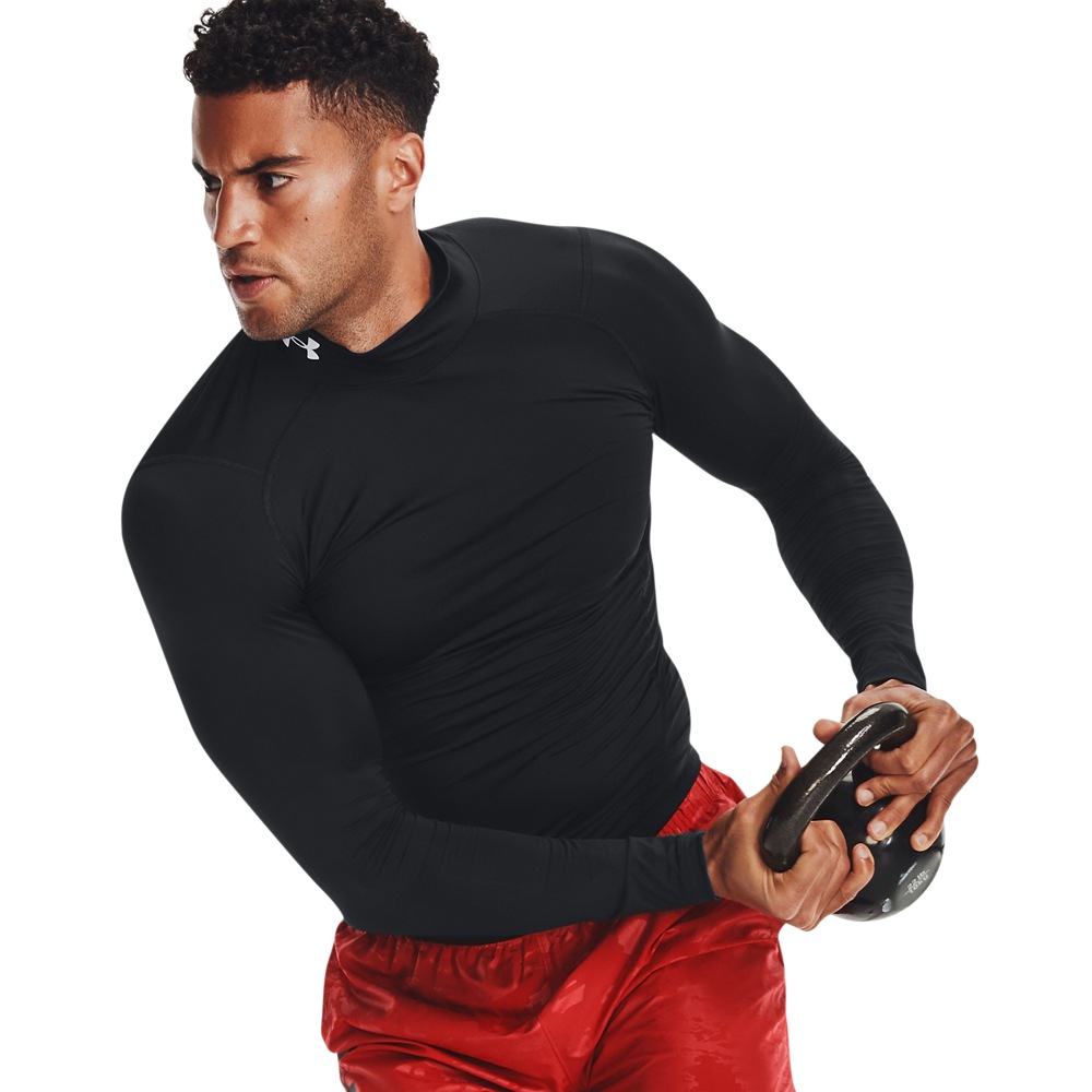 Under Armour® Trainingsshirt »HeatGear® Mock Langarm-Oberteil« normale Schnittform, mit Elasthan-Anteil, atmungsaktiv