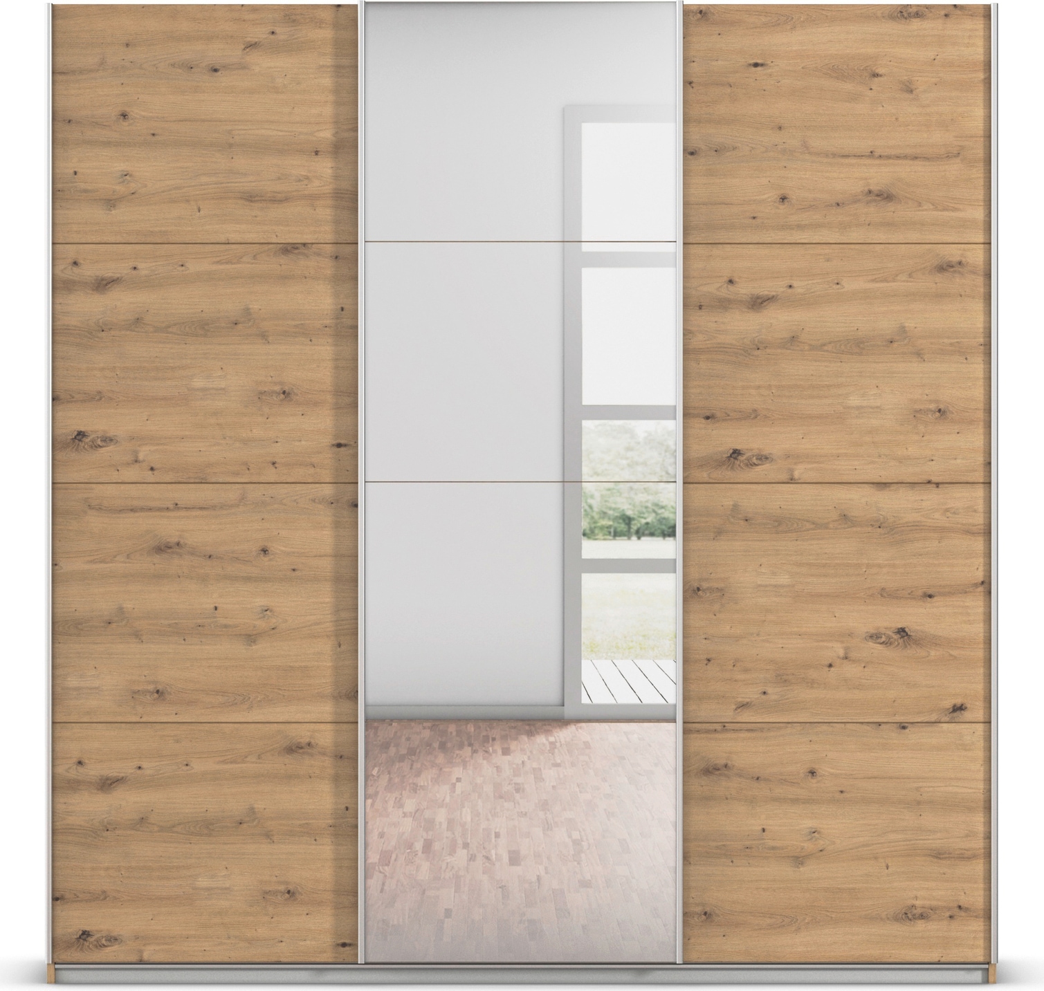 rauch Schwebetürenschrank »Kleiderschrank Schrank Garderobe AGORDO«, Top Innenausstattung, in 4 Breiten und 2 Höhen MADE IN GERMANY