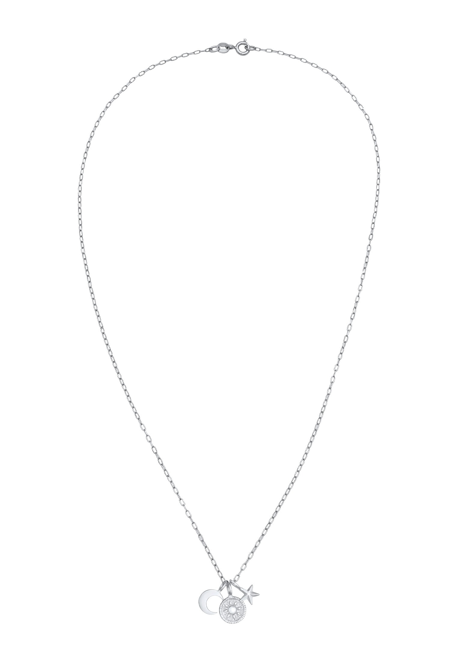 Elli Kette mit Anhänger »Halskette Sonne Mond Stern Symbol 925 Silber«