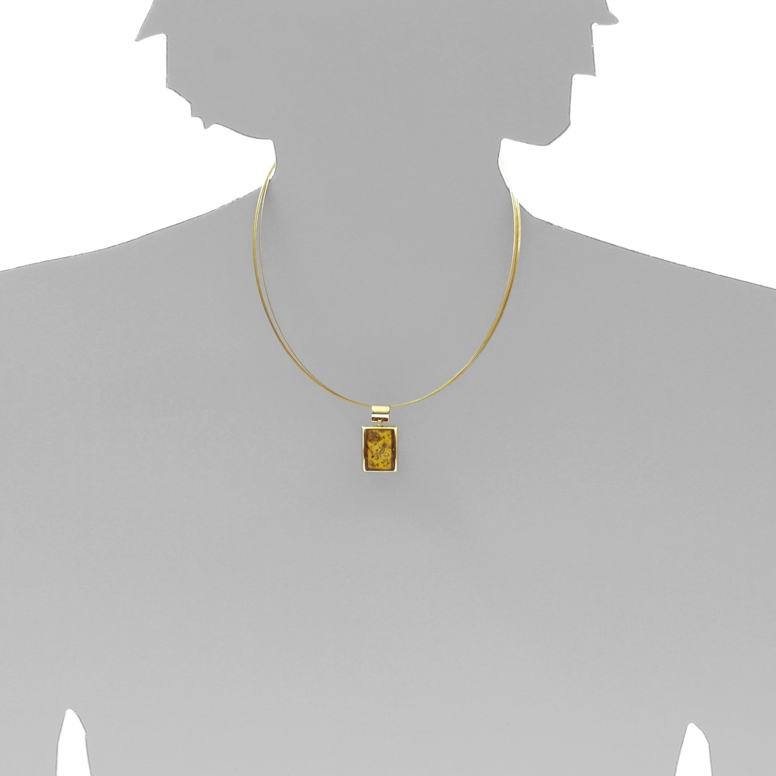 OSTSEE-SCHMUCK Kettenanhänger »- Classic 17x12 mm - Gold 333/000 - Bernstein«