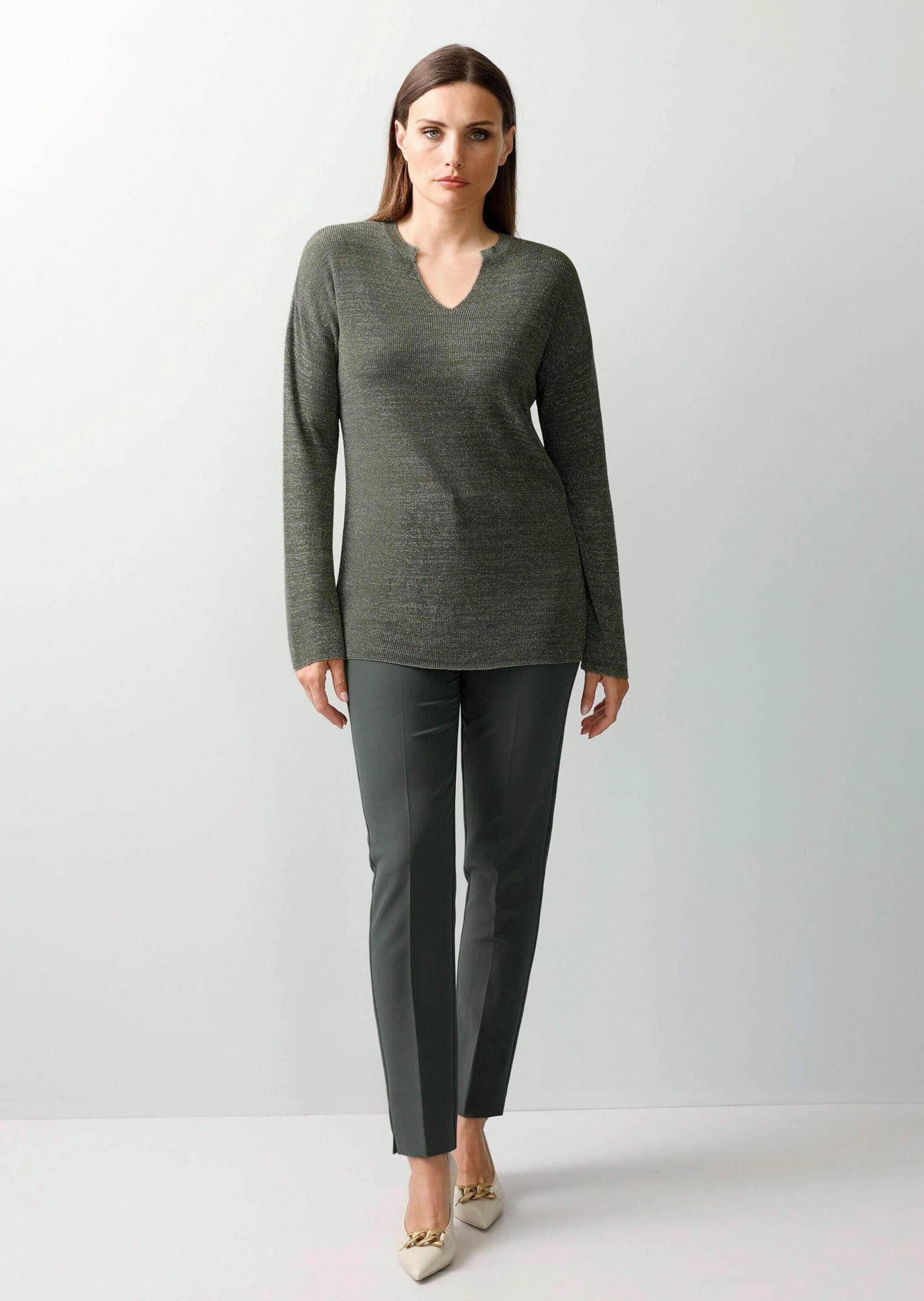 Alba Moda Longpullover »Pullover Pullover mit Effektgarn«