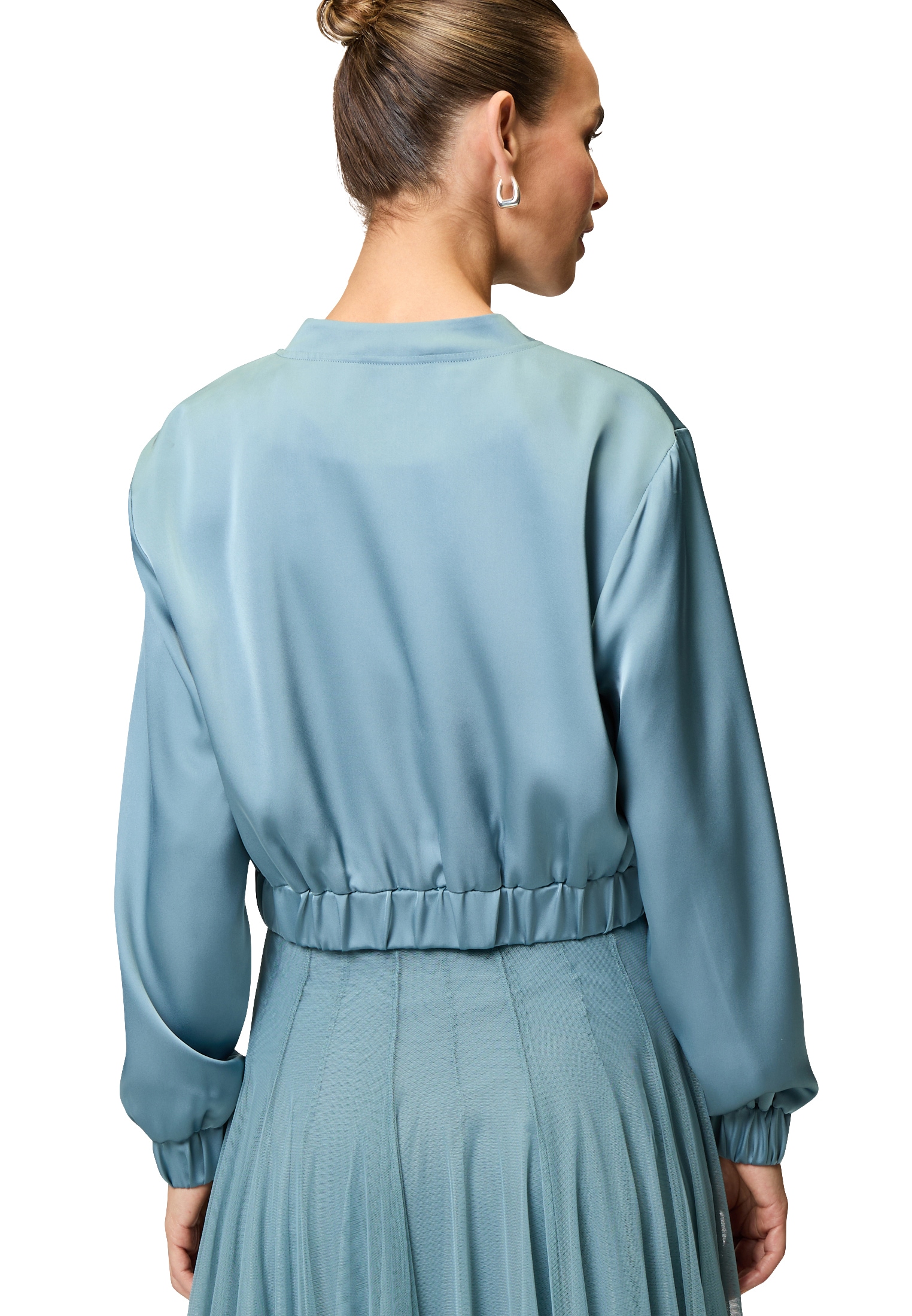 Zero Jackenblazer »Satin-Jacke mit Klappentaschen«