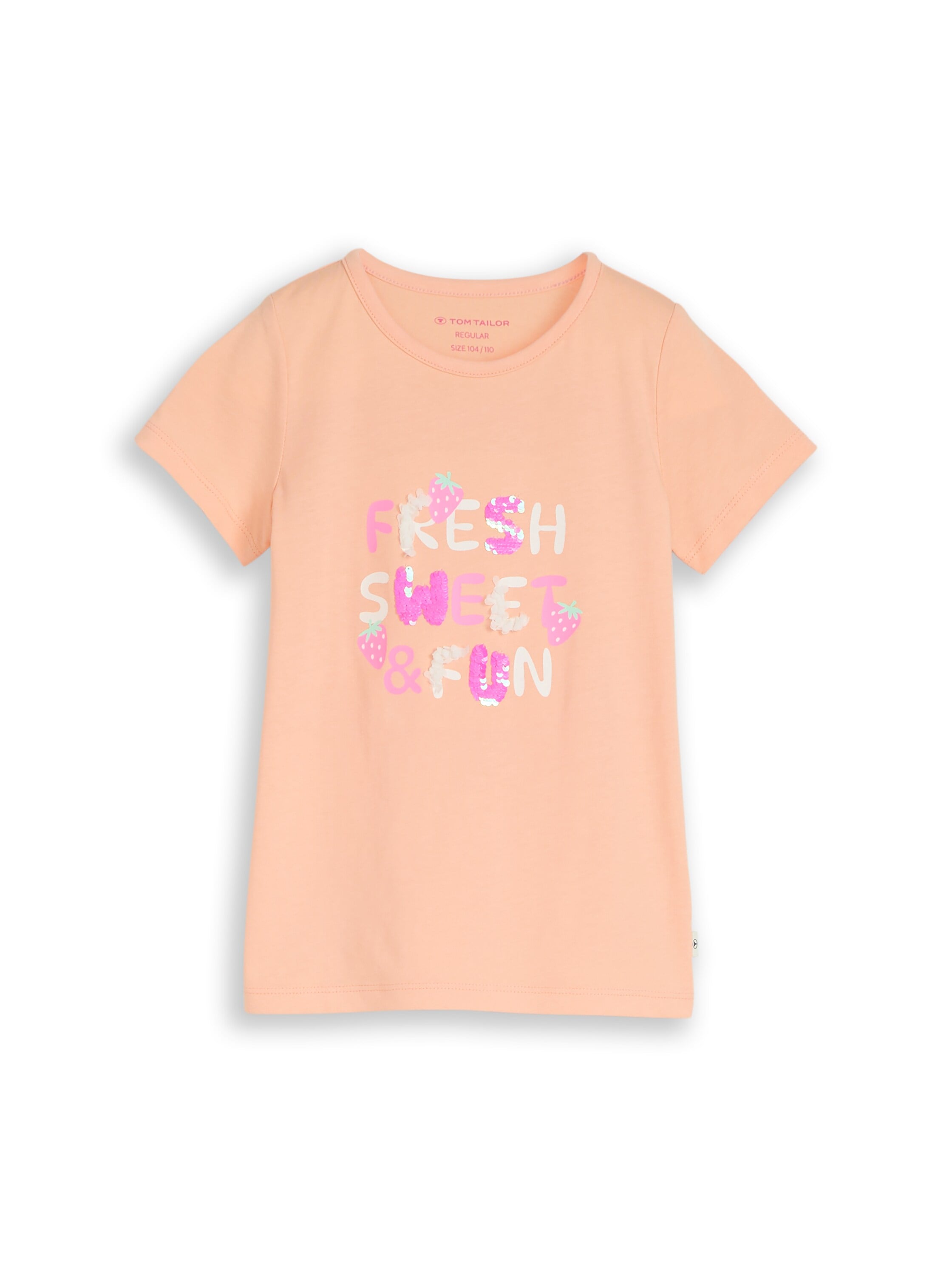 TOM TAILOR Kurzarmshirt mit Print und Pailletten