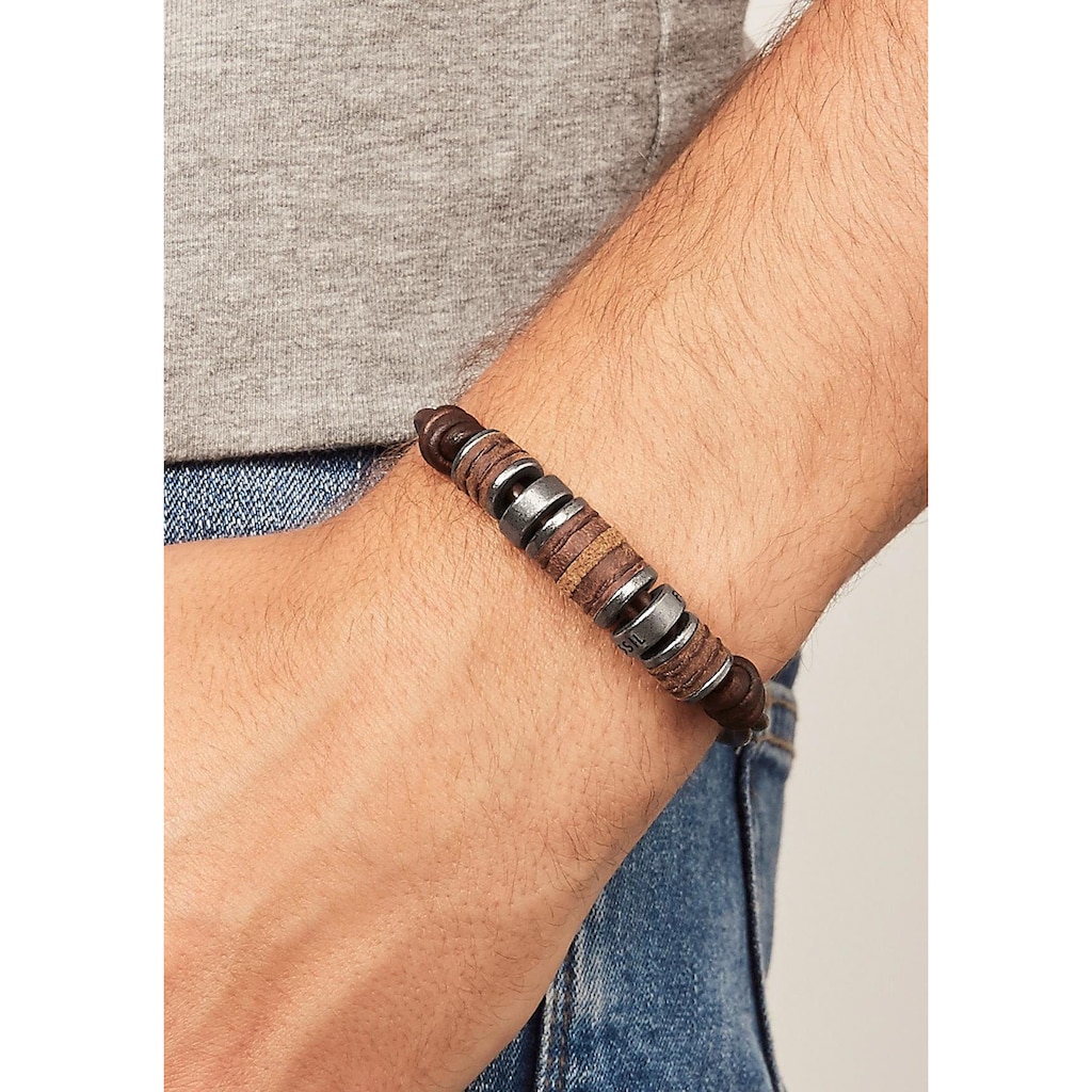 Fossil Lederarmband »Schmuck Geschenk Armkette Lederband JF00900797«