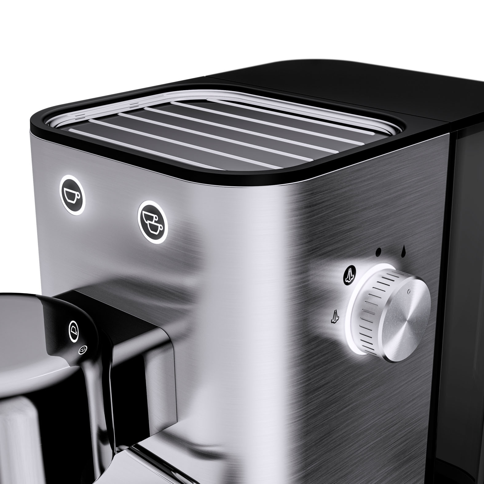 WMF Espressomaschine »Lumero« kompakt, dezente LED-Beleuchtung, 15 bar, 1350 Watt, Milchschaumdüse
