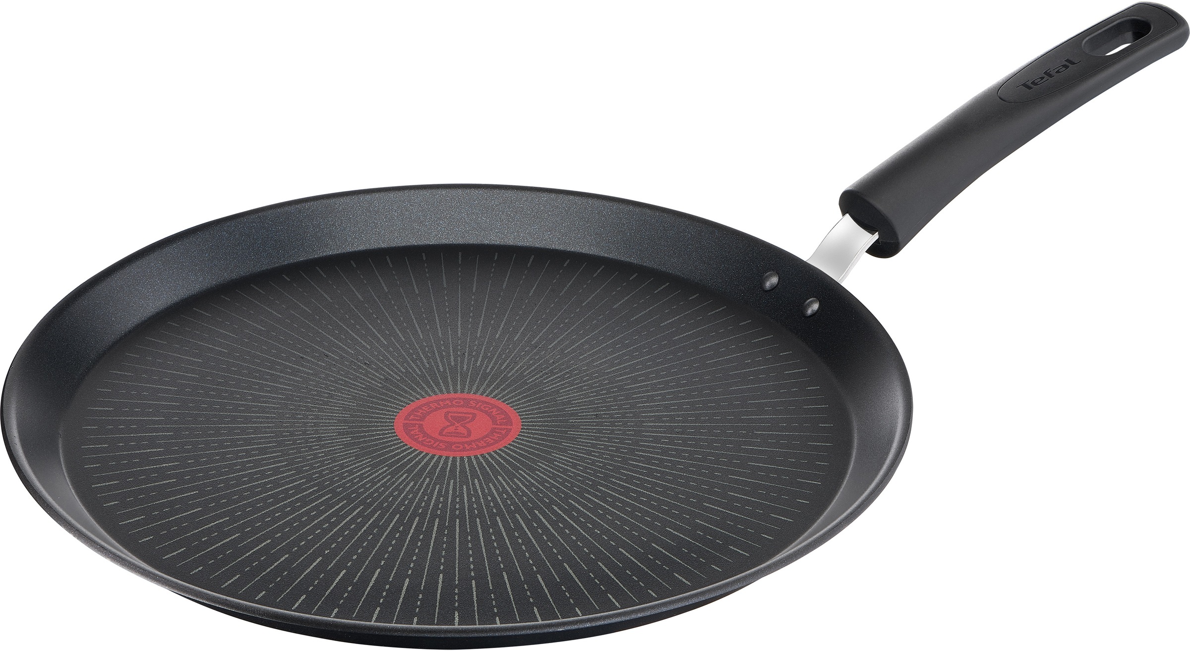 Tefal Crêpepfanne »G25939 Unlimited On«, Aluminium, (Set, 1 tlg.), 28 cm, kratzfeste Titanium Antihaft-Beschichtung, Thermo-Signal, alle Herdarten (auch Induktion)