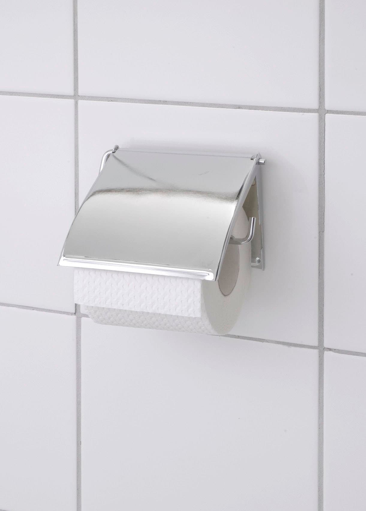 WENKO Toilettenpapierhalter »Cover«, Chrom, mit geschlossener Form