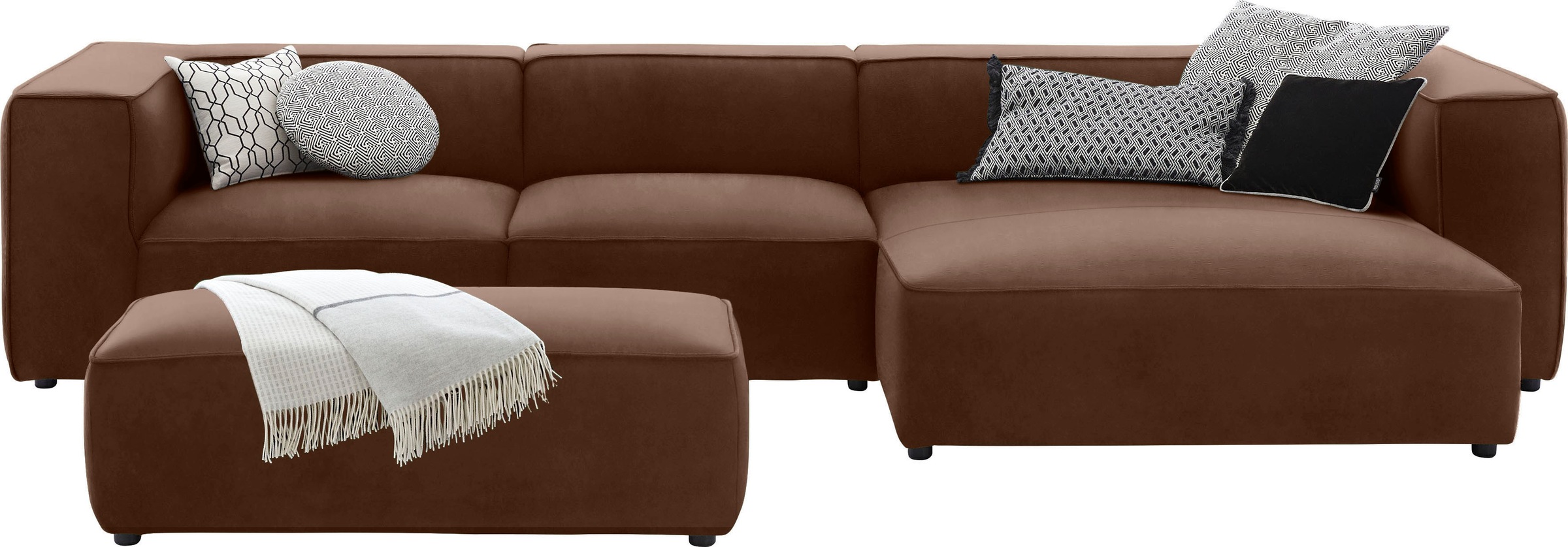 W.SCHILLIG Hocker »around-the-block«, mit eleganter Biese