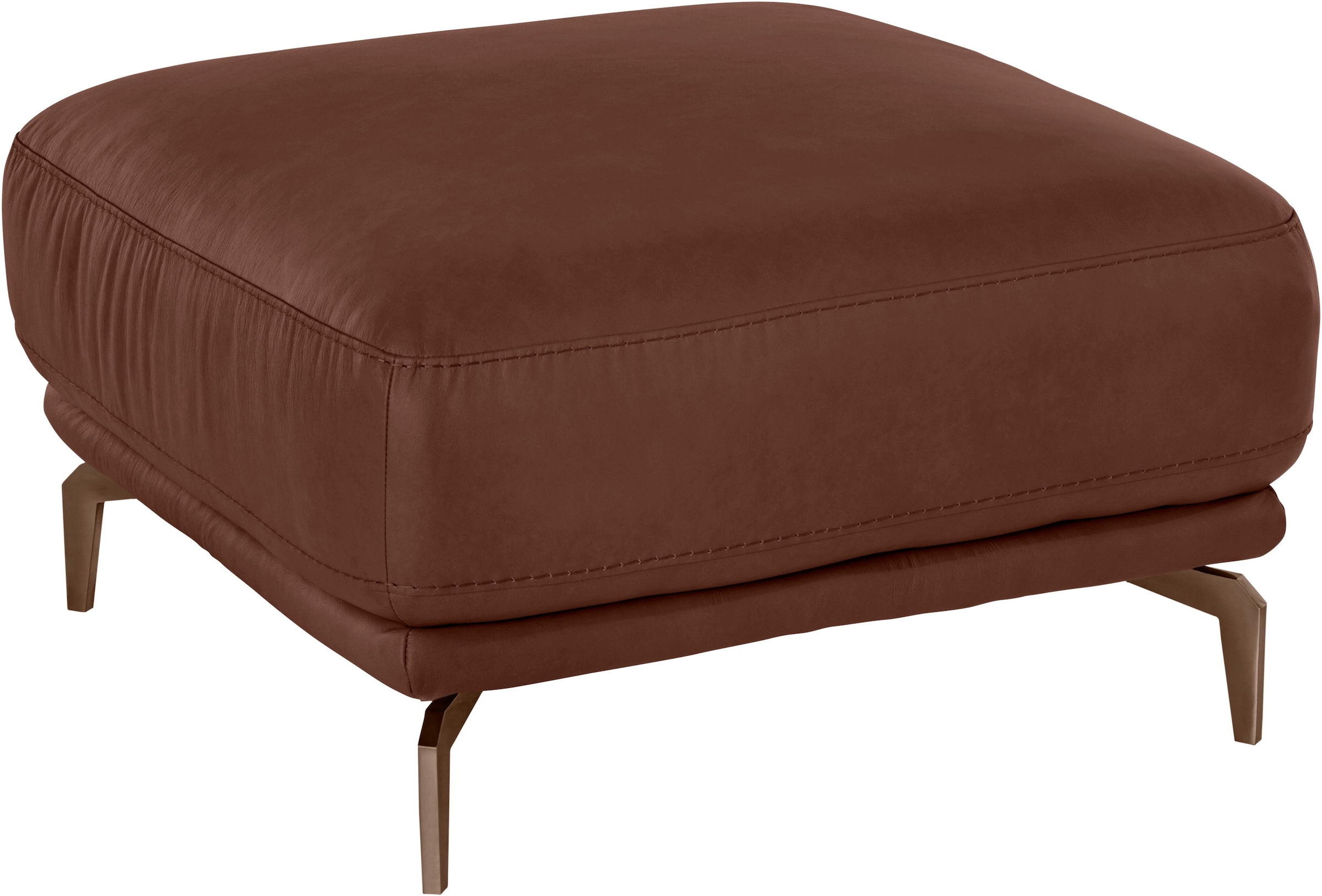 W.SCHILLIG Hocker »montanaa«, mit Metallfüßen in Bronze pulverbeschichtet, Breite 71 cm