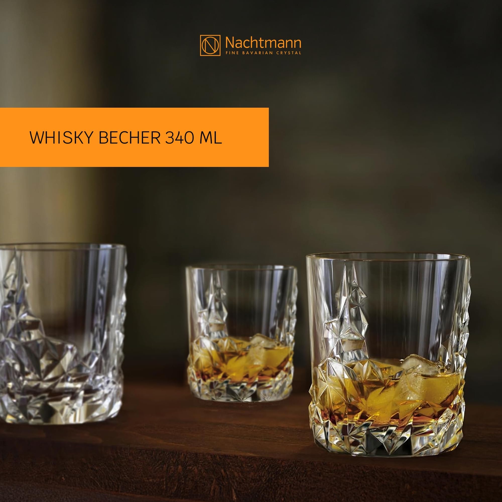 Nachtmann Whiskyglas »Whiskygläser Sculpture 340 ml 4er Set transparent«
