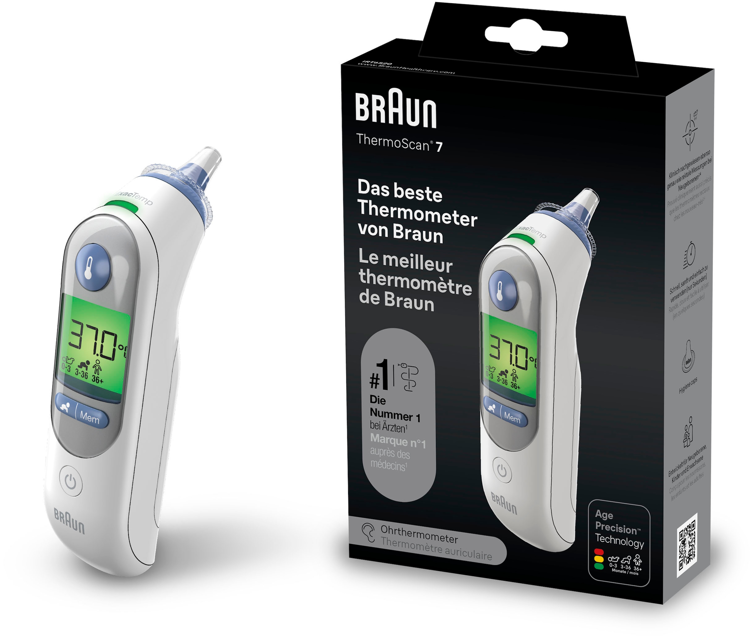 Ohr-Fieberthermometer »ThermoScan® 7 Ohrthermometer mit Age Precision® - IRT6520«, Für...