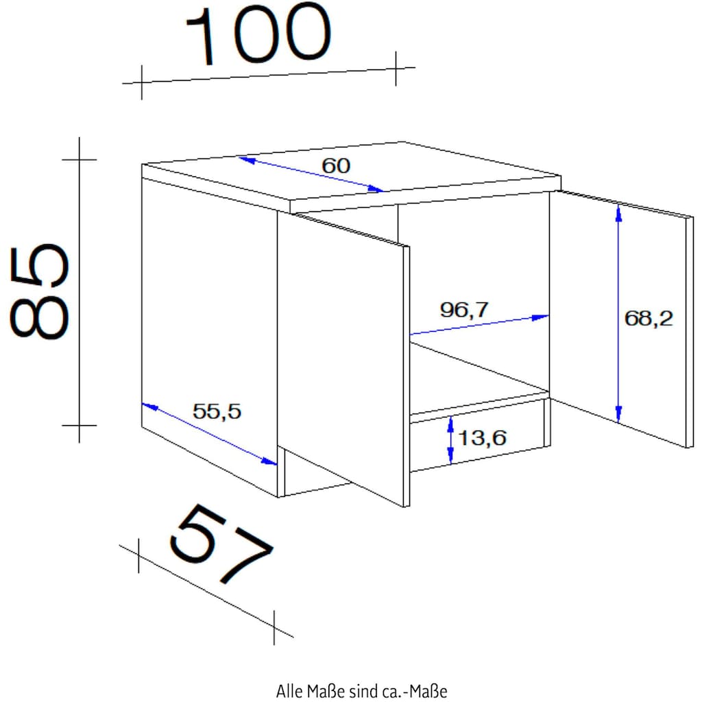 Flex-Well Spülenschrank »Samoa«, (B x H x T) 100 x 85 x 60 cm, inkl. Einbauspüle