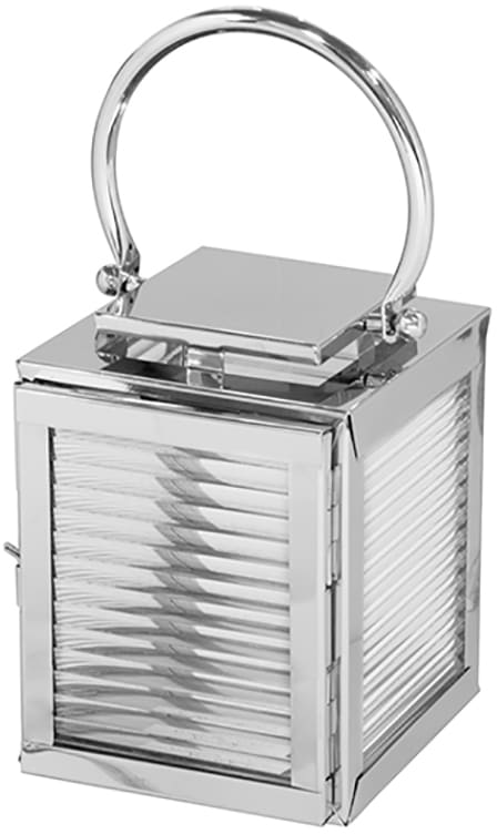 Fink Kerzenlaterne »MALAGA« mit bruchsicherem Glas in silberfarben, Größe B/H/T: 23 cm