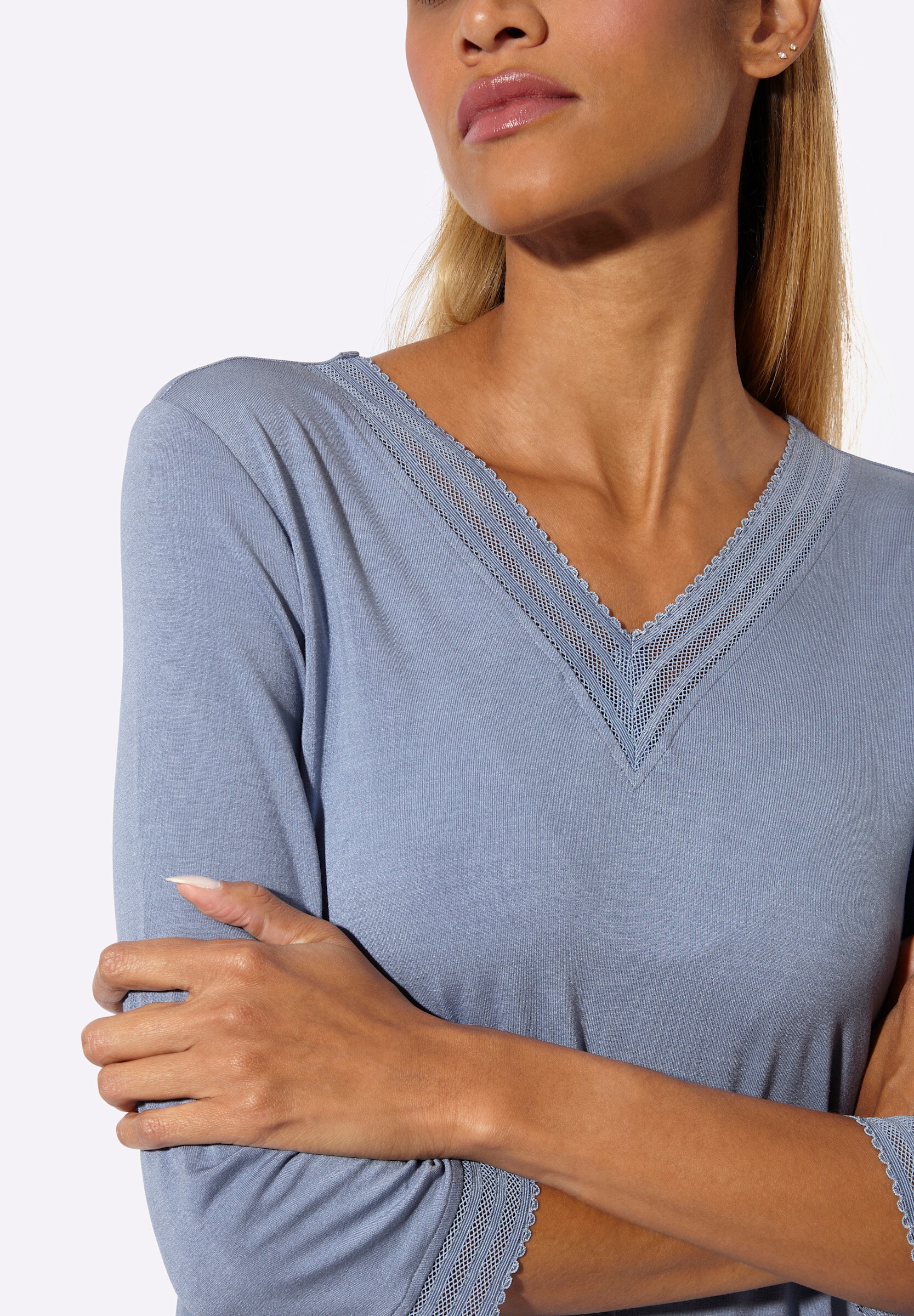 creation L Pyjama »Nachthemd Nachthemd mit Mesh-Spitze« 1 Stk.