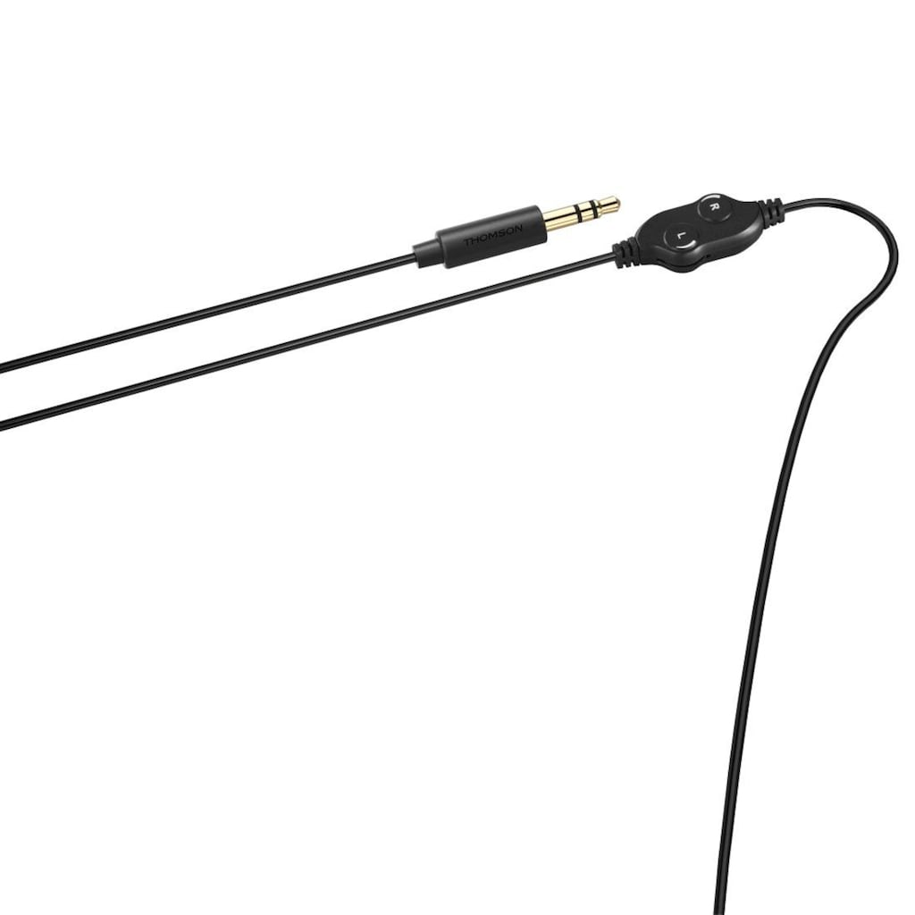 Thomson On-Ear-Kopfhörer »TV Headset Over-Ear mit Mikrofon, Seniorenkopfhörer, langes Kabel«, 2 Lautstärkeregler, gepolsterte Ohrmuscheln und Kopfbügel
