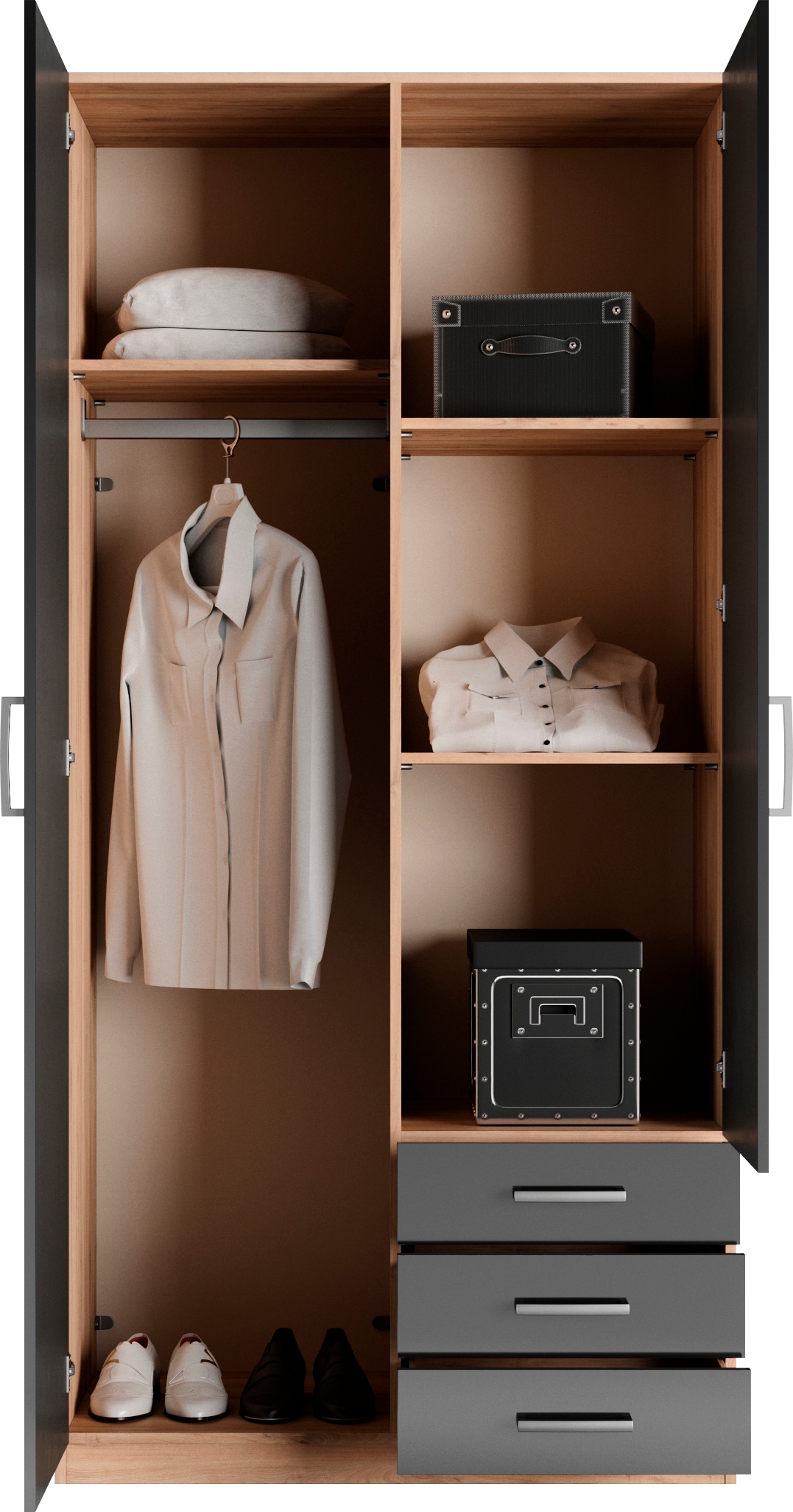 priess Kleiderschrank »Amsterdam« mit oder ohne LED-Beleuchtung