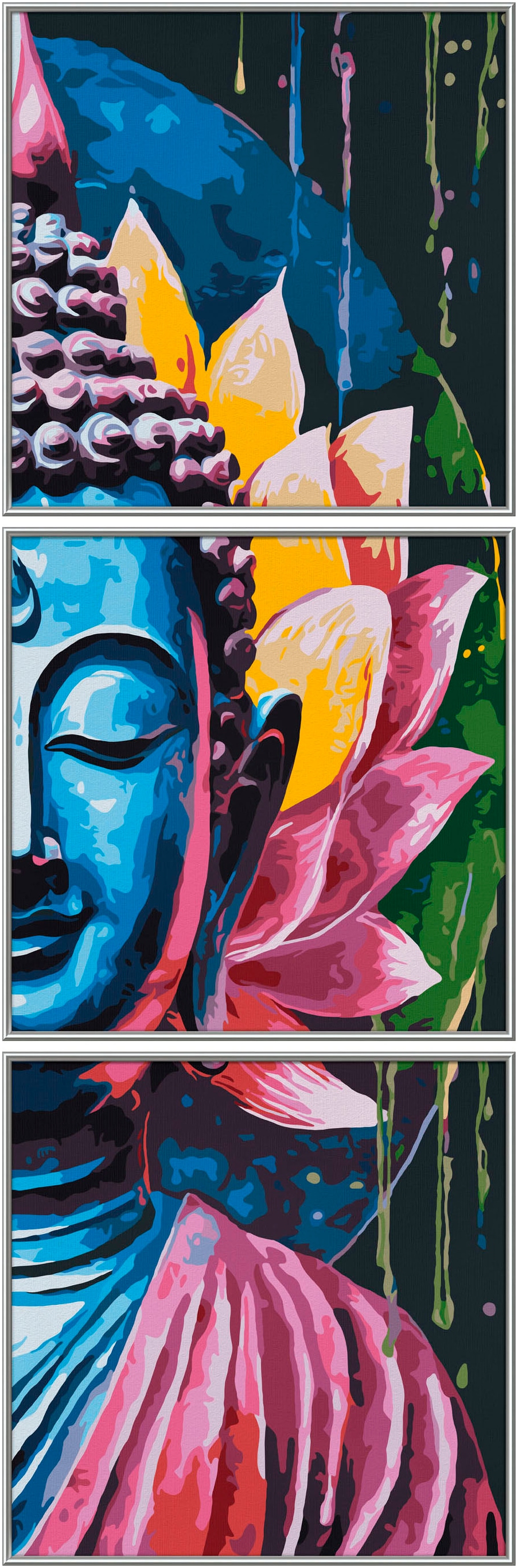 Schipper Malen nach Zahlen »Meisterklasse Triptychon - Buddha«, Made in Germany