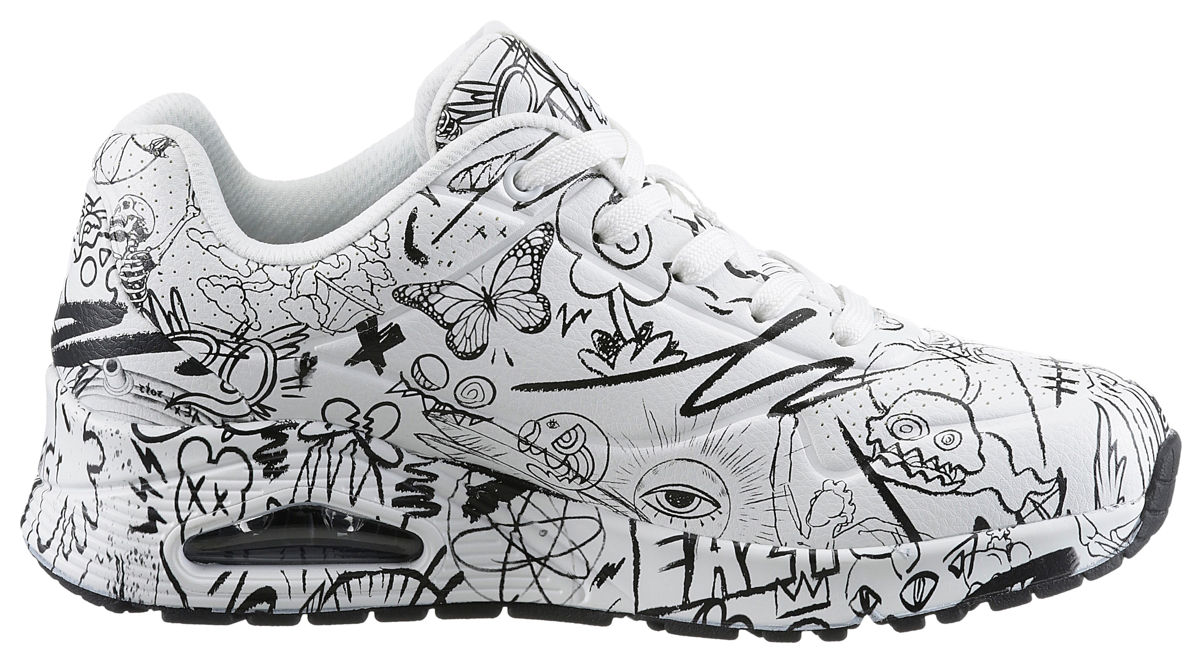 Skechers Sneaker »UNO-PROCESS SKETCH«, mit coolem Sketchprint, Freizeitschuh, Halbschuh, Schnürschuh