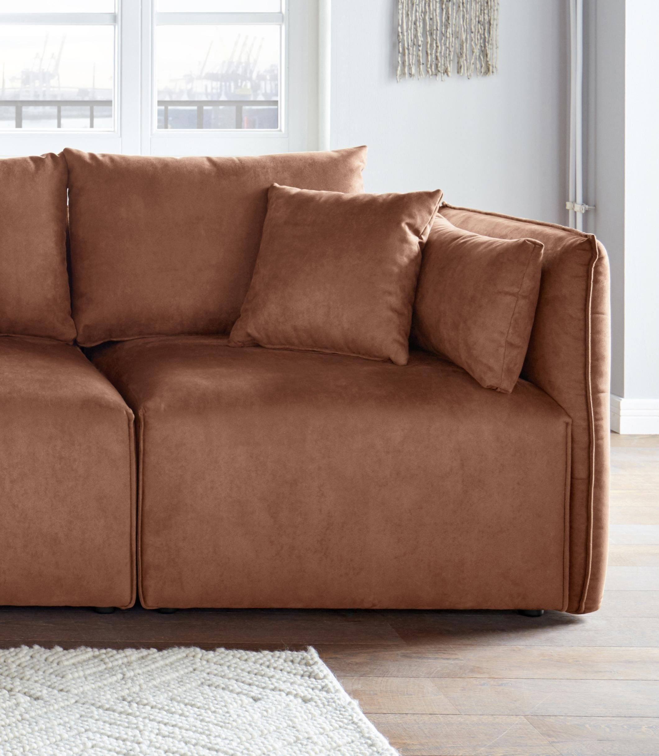 elbgestoeber Sofa-Eckelement »Elbdock«, Modul - zum eigenen Zusammenstellen; in vielen Bezugsqualitäten und Farben