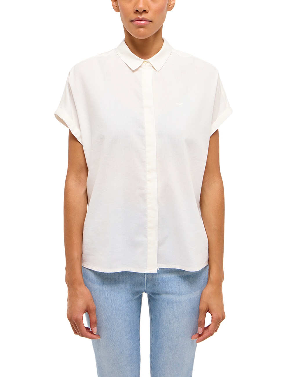 MUSTANG Kurzarmbluse »Damen Style Elsa Basic Blouse«