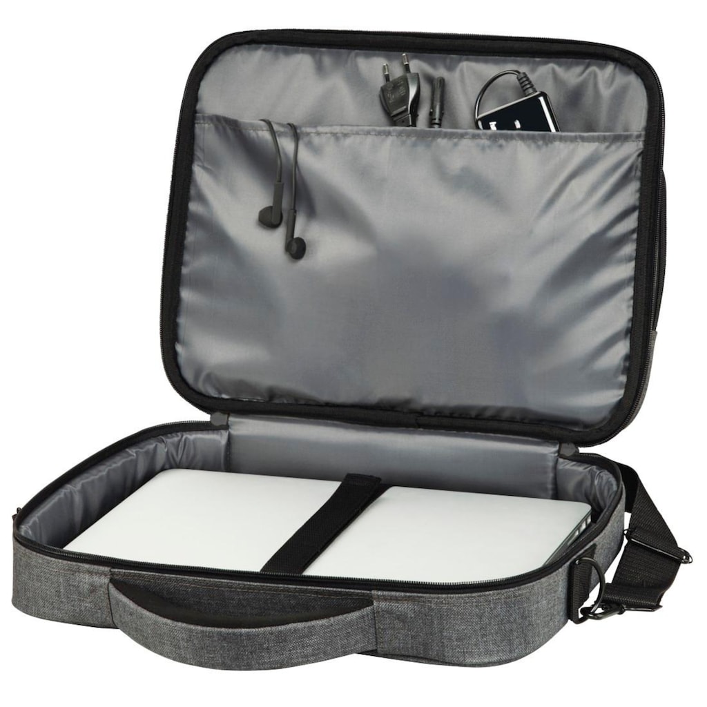 Hama Laptoptasche »Notebook Tasche bis 44 cm (17,3 Zoll) im Business Style, Farbe grau«