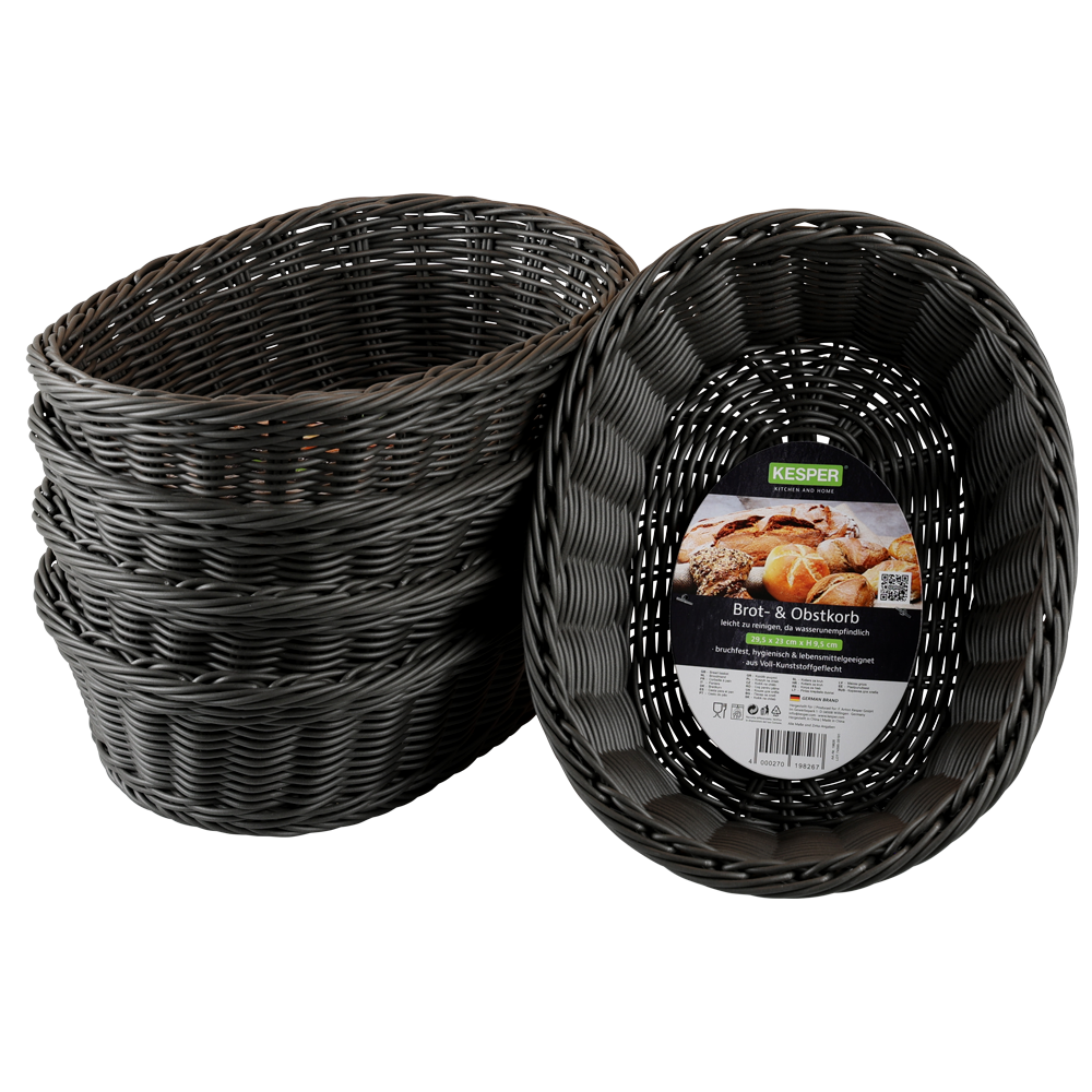 KESPER® Brotkorb »Brot- und Obstkorb, 5er Set« Set, 5 Stk. tlg. Breite ca. 29,5 cm