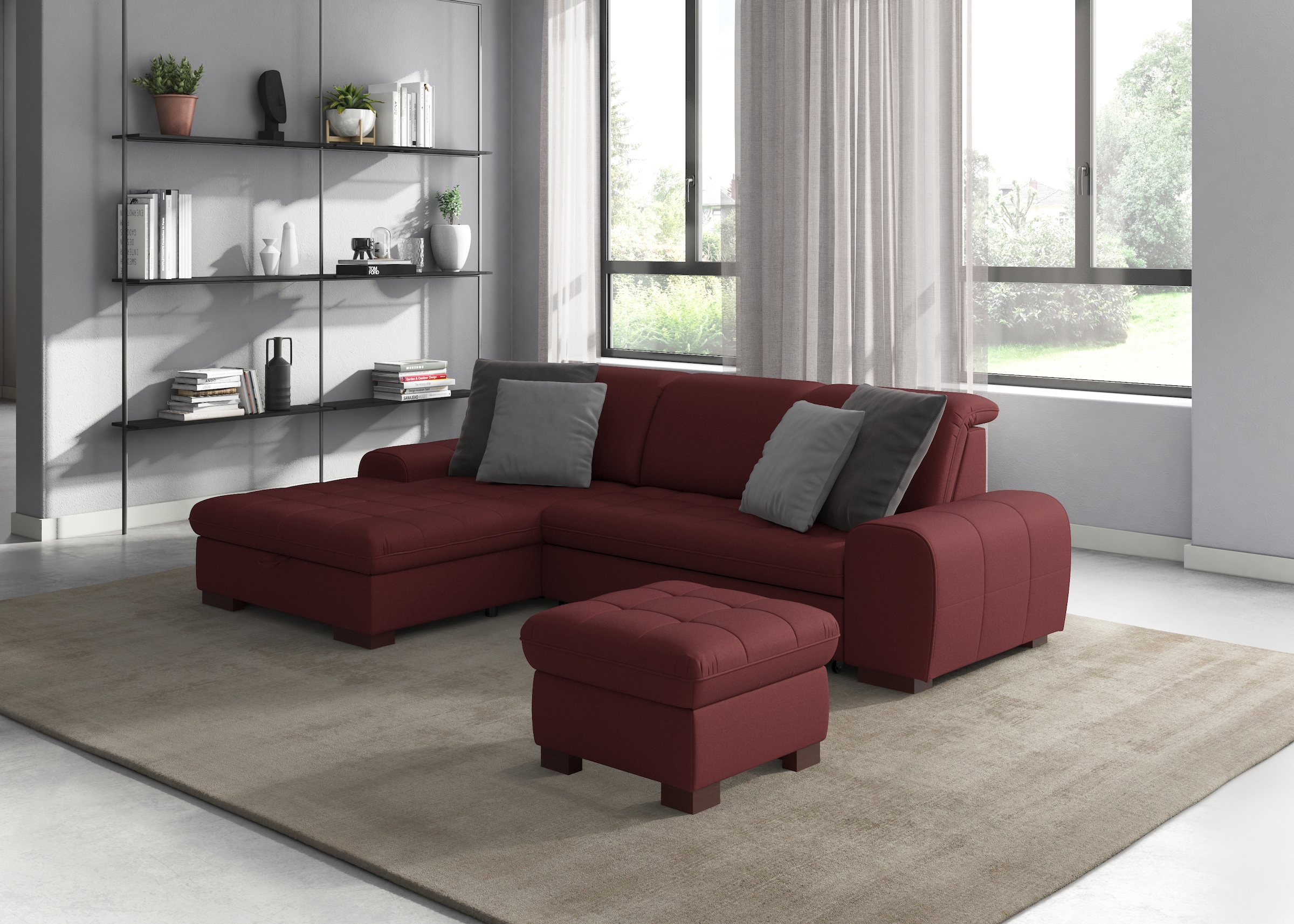 sit&more Ecksofa »Luxor L-Form« wahlweise mit Bettfunktion, Bettkasten und Kopfteilverstellung