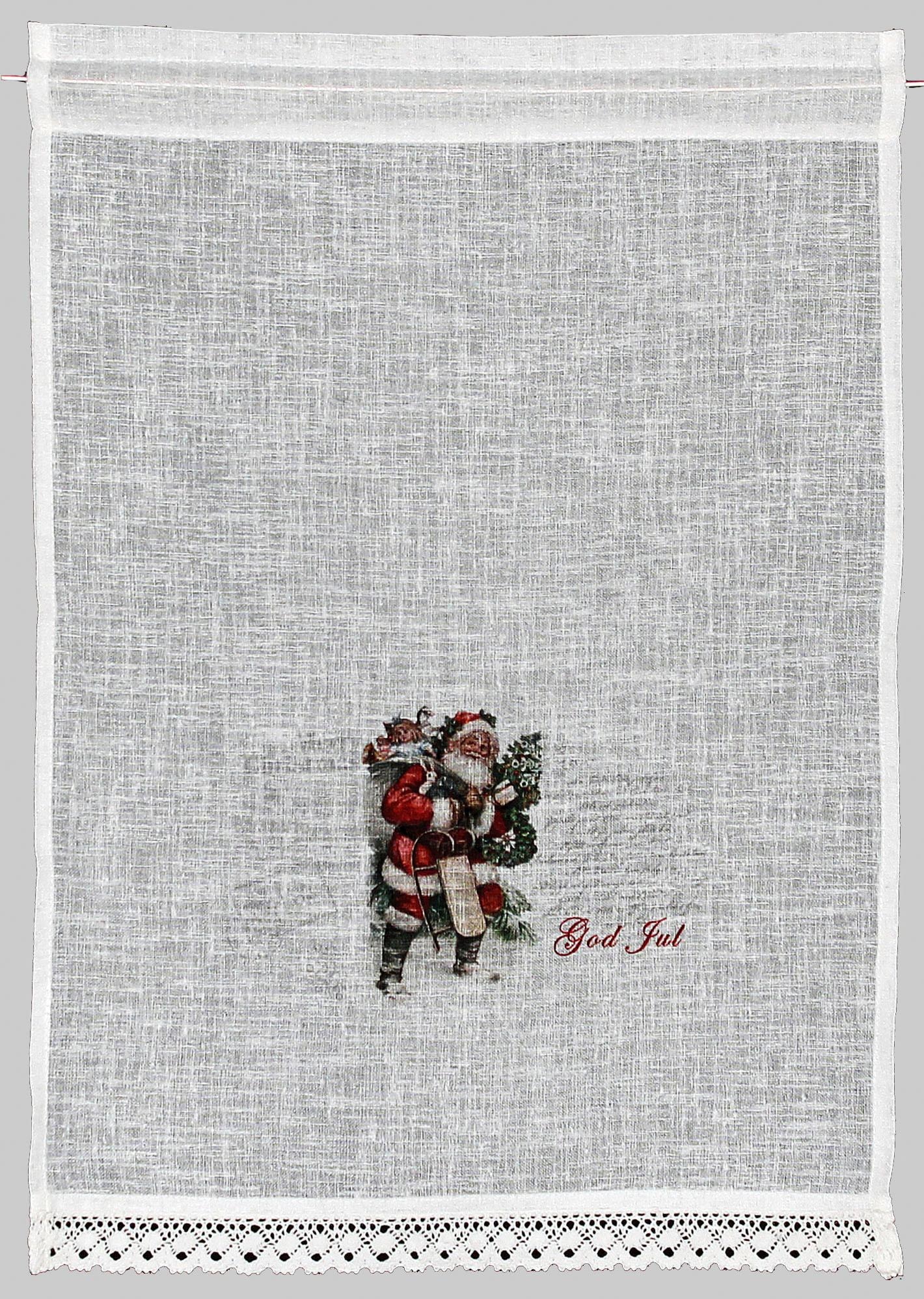 HOSSNER - ART OF HOME DECO Scheibengardine »Santa«, (1 St.), Landhaus-Look