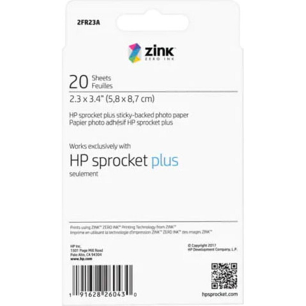 HP Fotopapier »HPIZL2X320«, 5,84 x 8,6, original Fotopapier für Sprocket Modelle